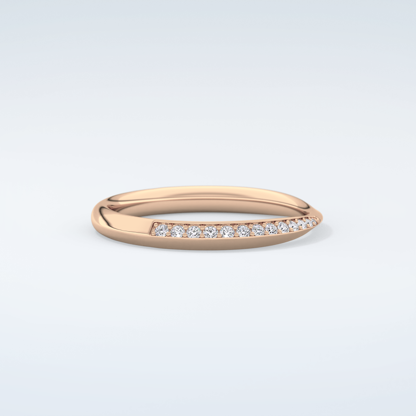 0.16 TCW Round Shaped Moissanite Wedding Band 10