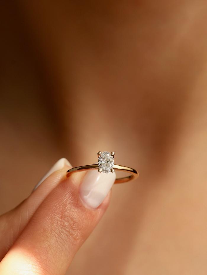 Marquise Cut Cluster Styled Lab Grown Diamond Engagement Ring