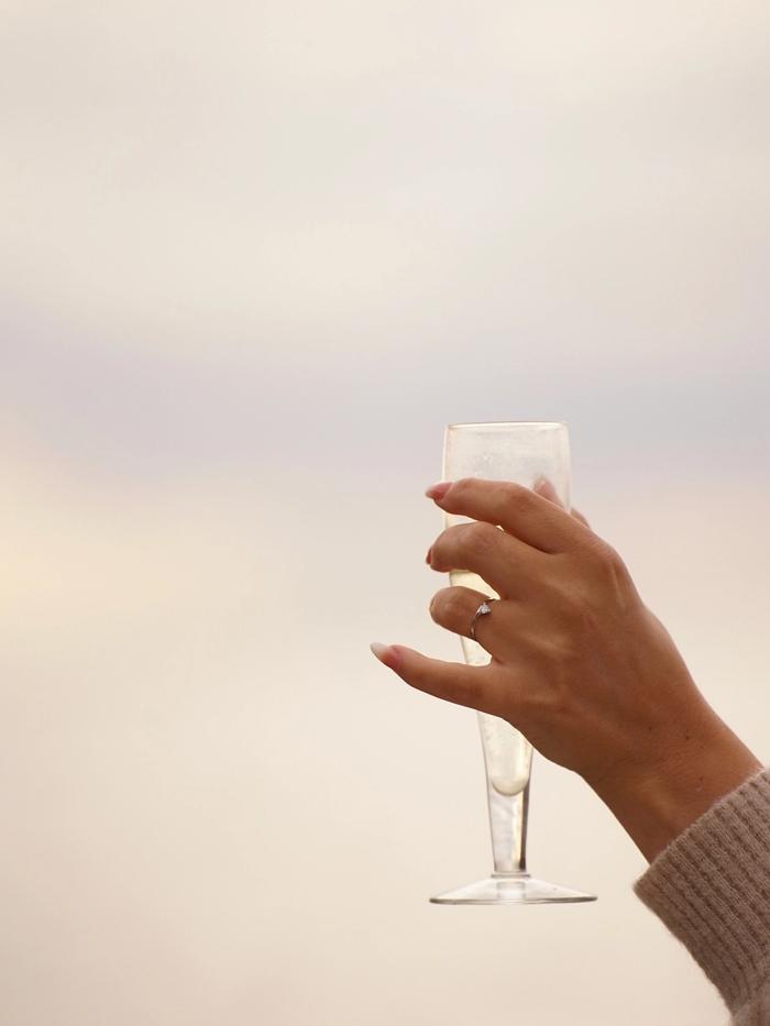 Marquise Cut Cluster Styled Lab Grown Diamond Engagement Ring