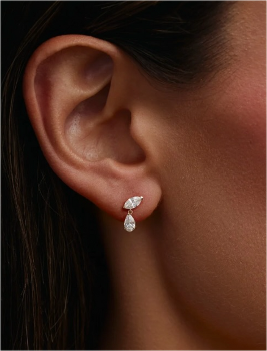 1.0 CT Round Bezel Solitaire Lab Grown Diamond Earrings