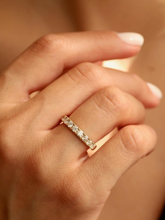 Marquise Cut Cluster Styled Lab Grown Wedding Band