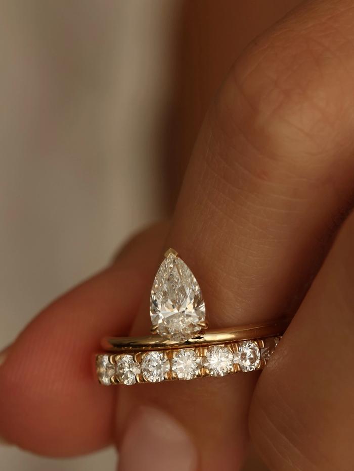 Marquise Cut Cluster Styled Lab Grown Diamond Engagement Ring