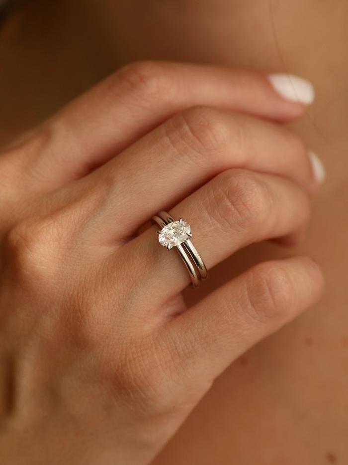 Marquise Cut Cluster Styled Lab Grown Diamond Engagement Ring
