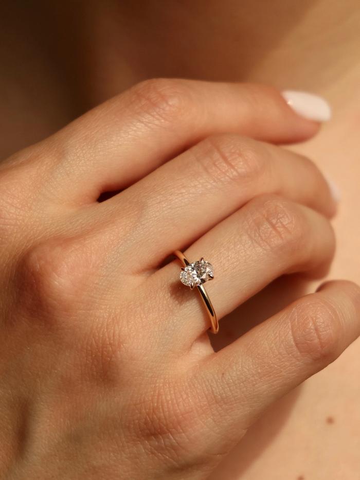 Marquise Cut Cluster Styled Lab Grown Diamond Engagement Ring