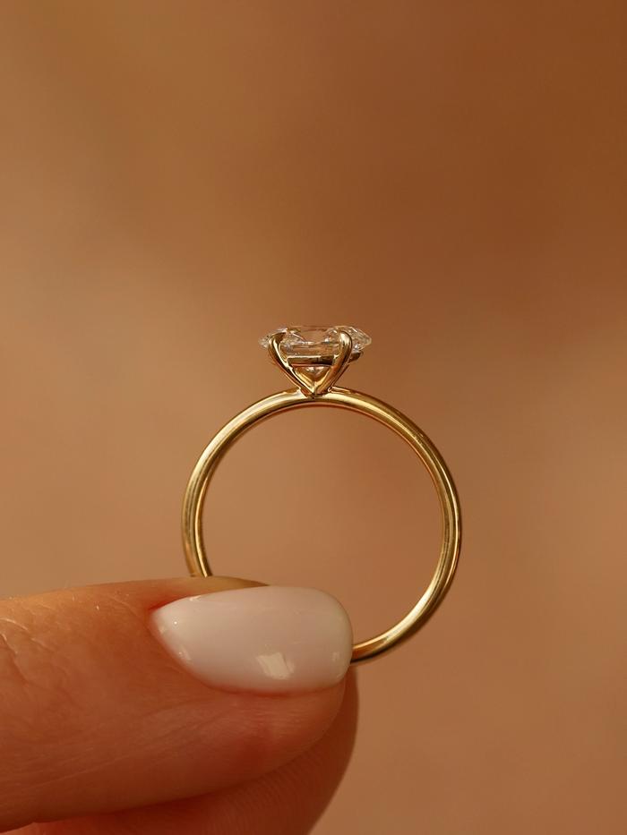 Marquise Cut Cluster Styled Lab Grown Diamond Engagement Ring