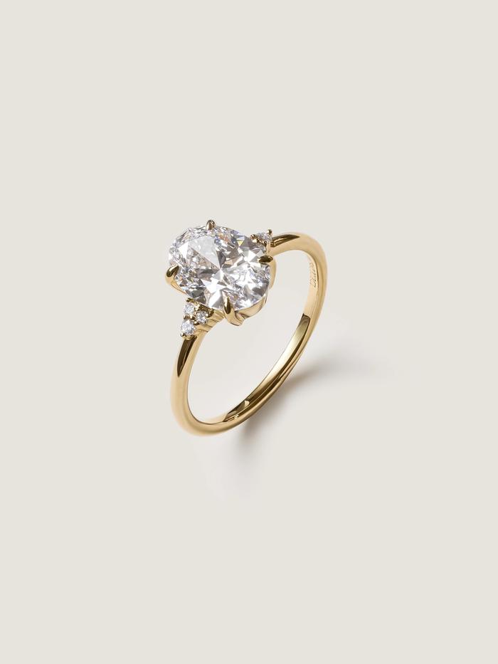 Marquise Cut Cluster Styled Lab Grown Diamond Engagement Ring