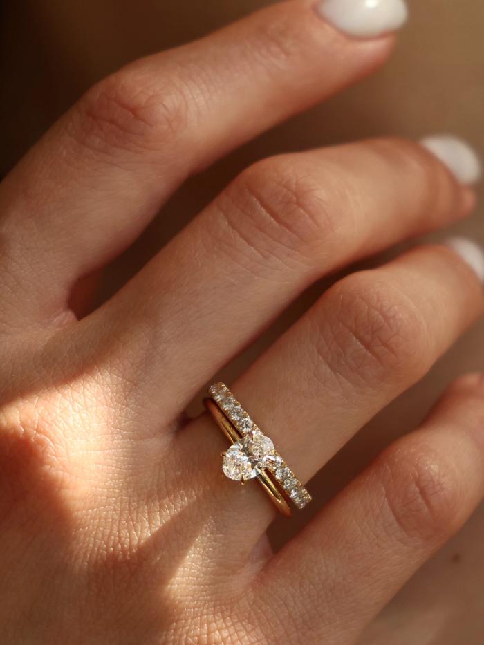 Marquise Cut Cluster Styled Lab Grown Diamond Engagement Ring