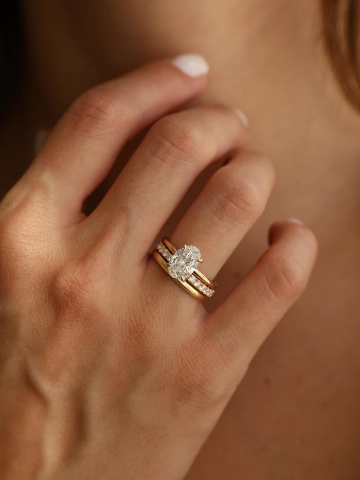 Marquise Cut Cluster Styled Lab Grown Wedding Band