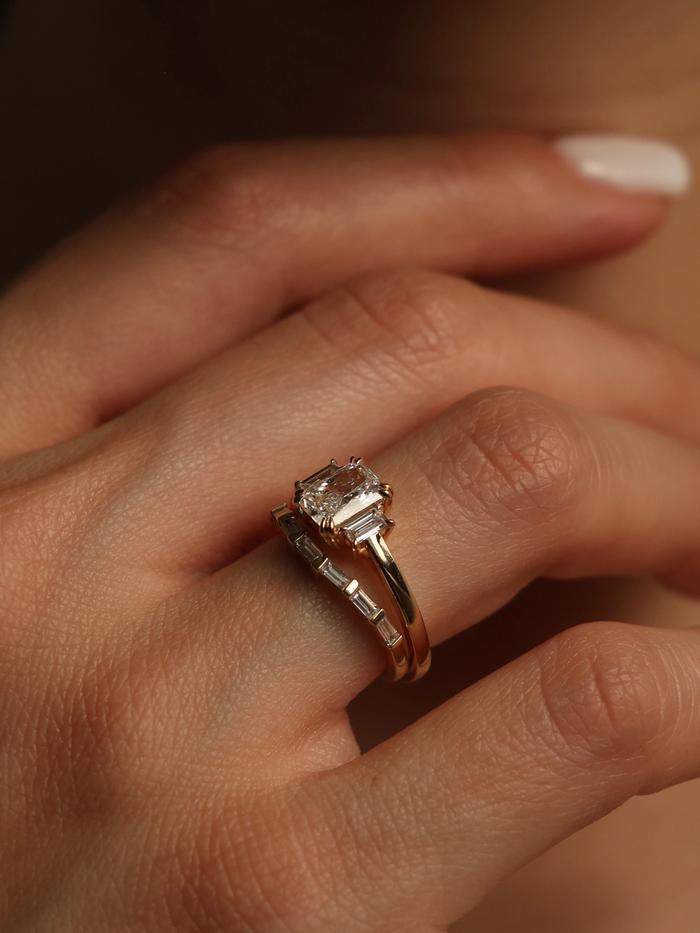 Marquise Cut Cluster Styled Lab Grown Diamond Engagement Ring