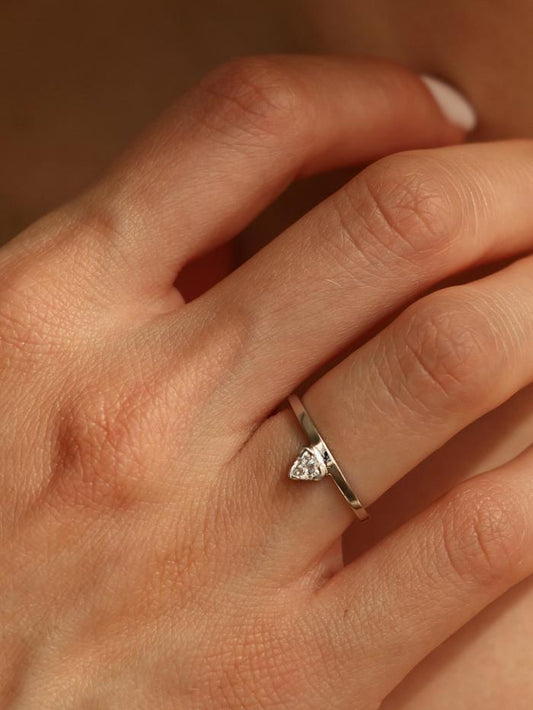 Marquise Cut Cluster Styled Lab Grown Diamond Engagement Ring