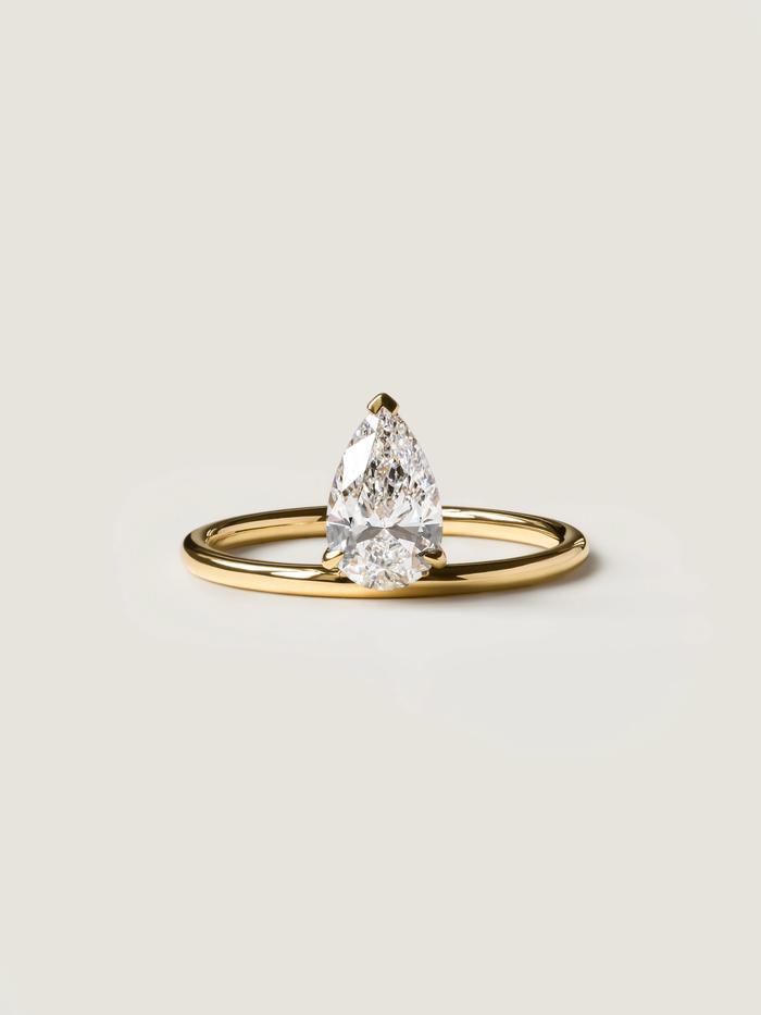 Marquise Cut Cluster Styled Lab Grown Diamond Engagement Ring