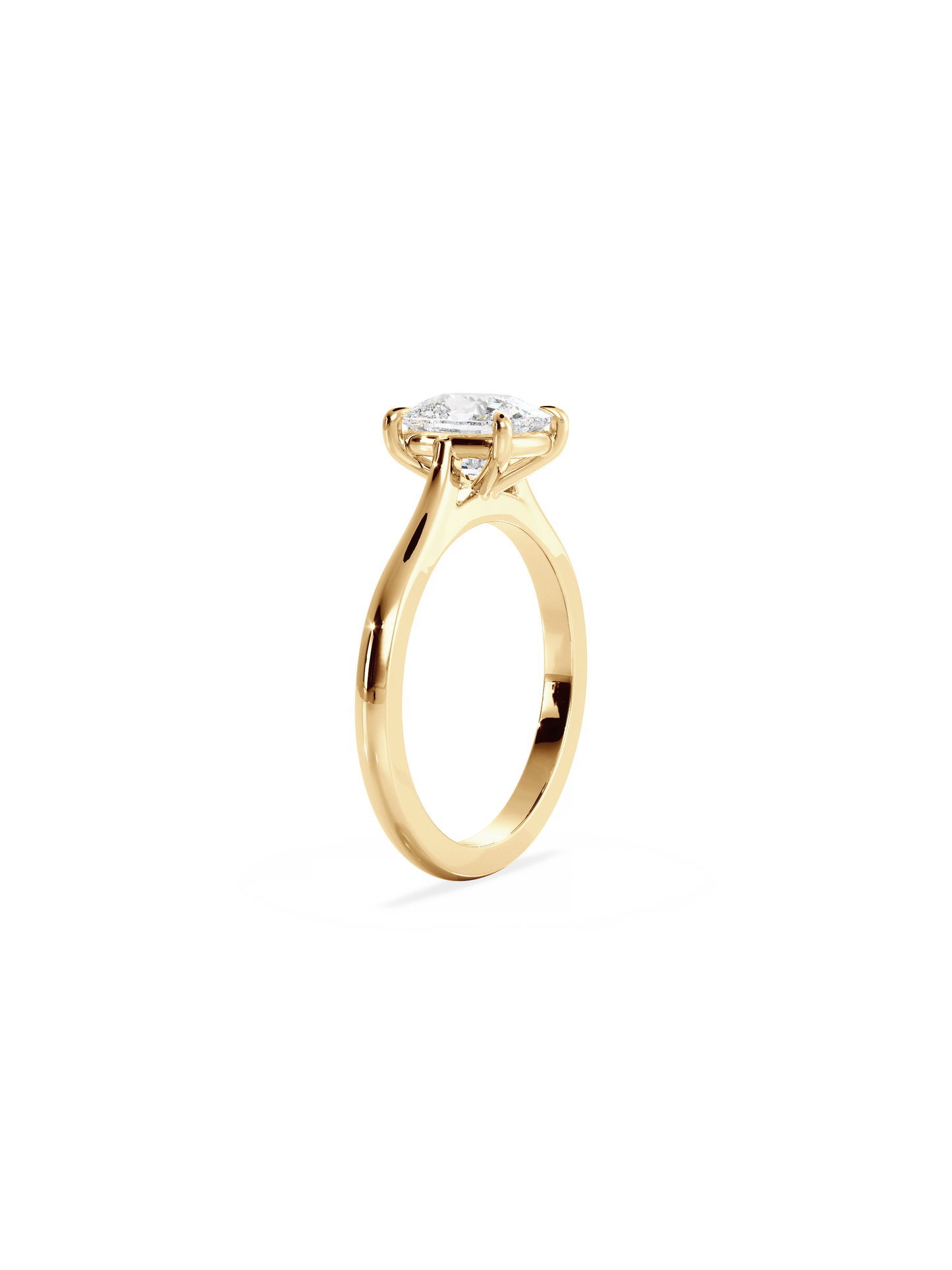 2 CT Round Three Stones Lab Grown Diamond Engagement Ring