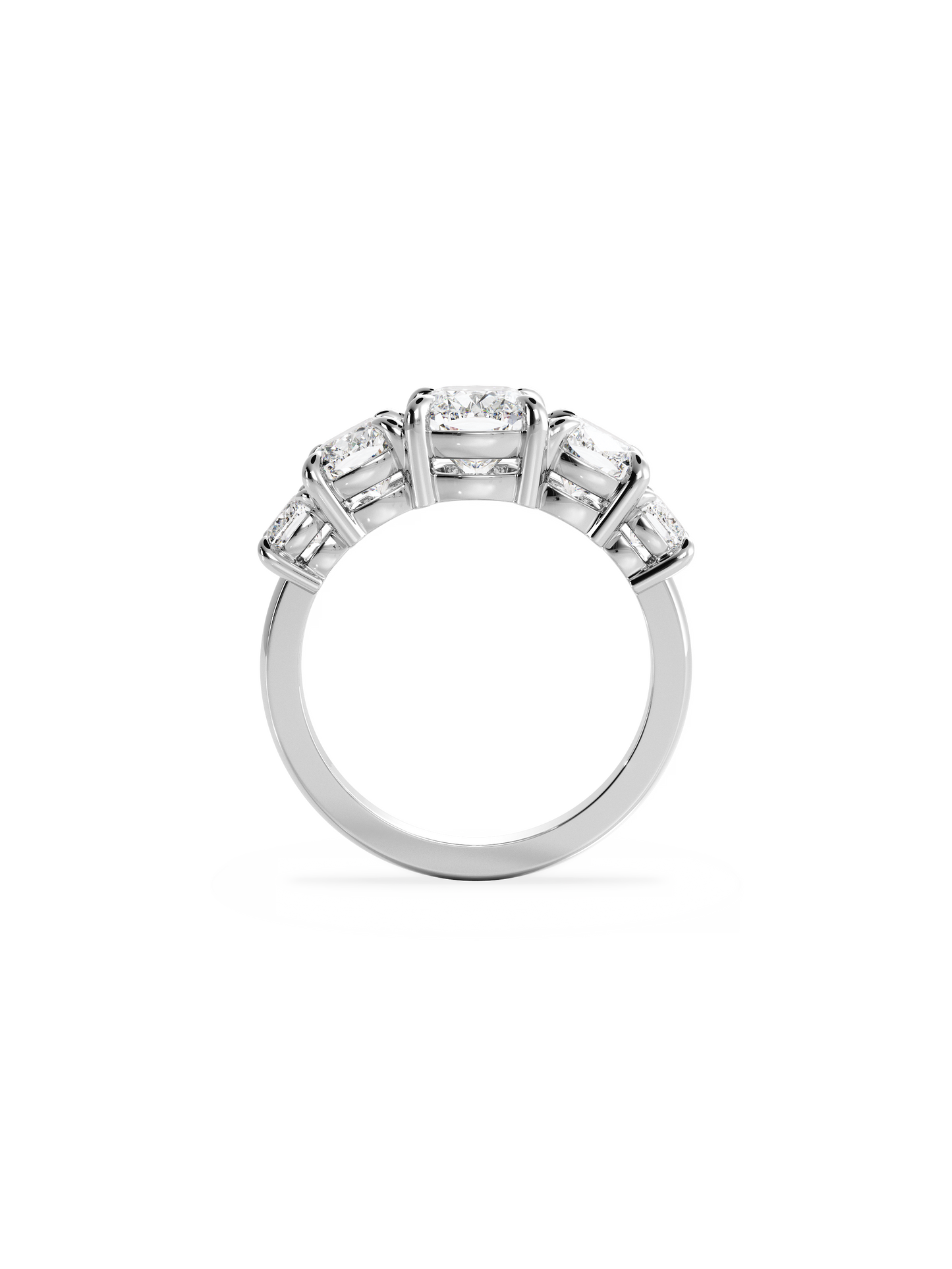 2 CT Round Three Stones Lab Grown Diamond Engagement Ring