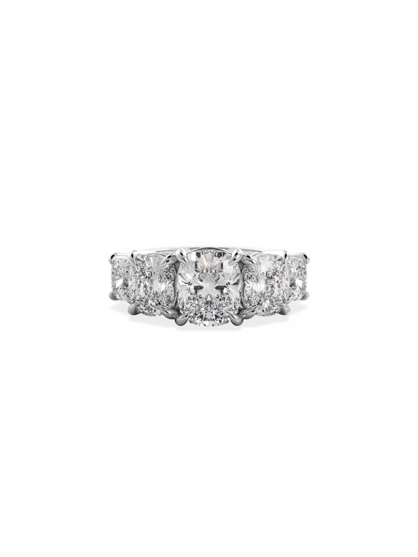 2 CT Round Three Stones Lab Grown Diamond Engagement Ring