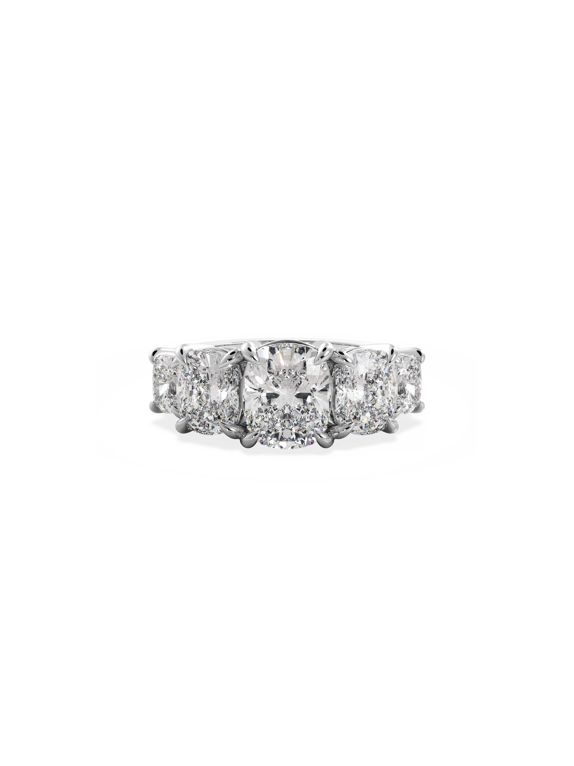 2 CT Round Three Stones Lab Grown Diamond Engagement Ring