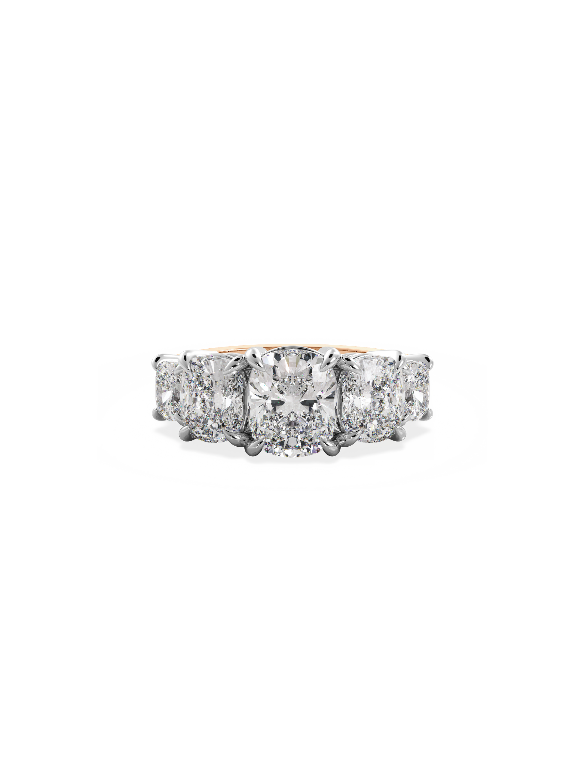2 CT Round Three Stones Lab Grown Diamond Engagement Ring