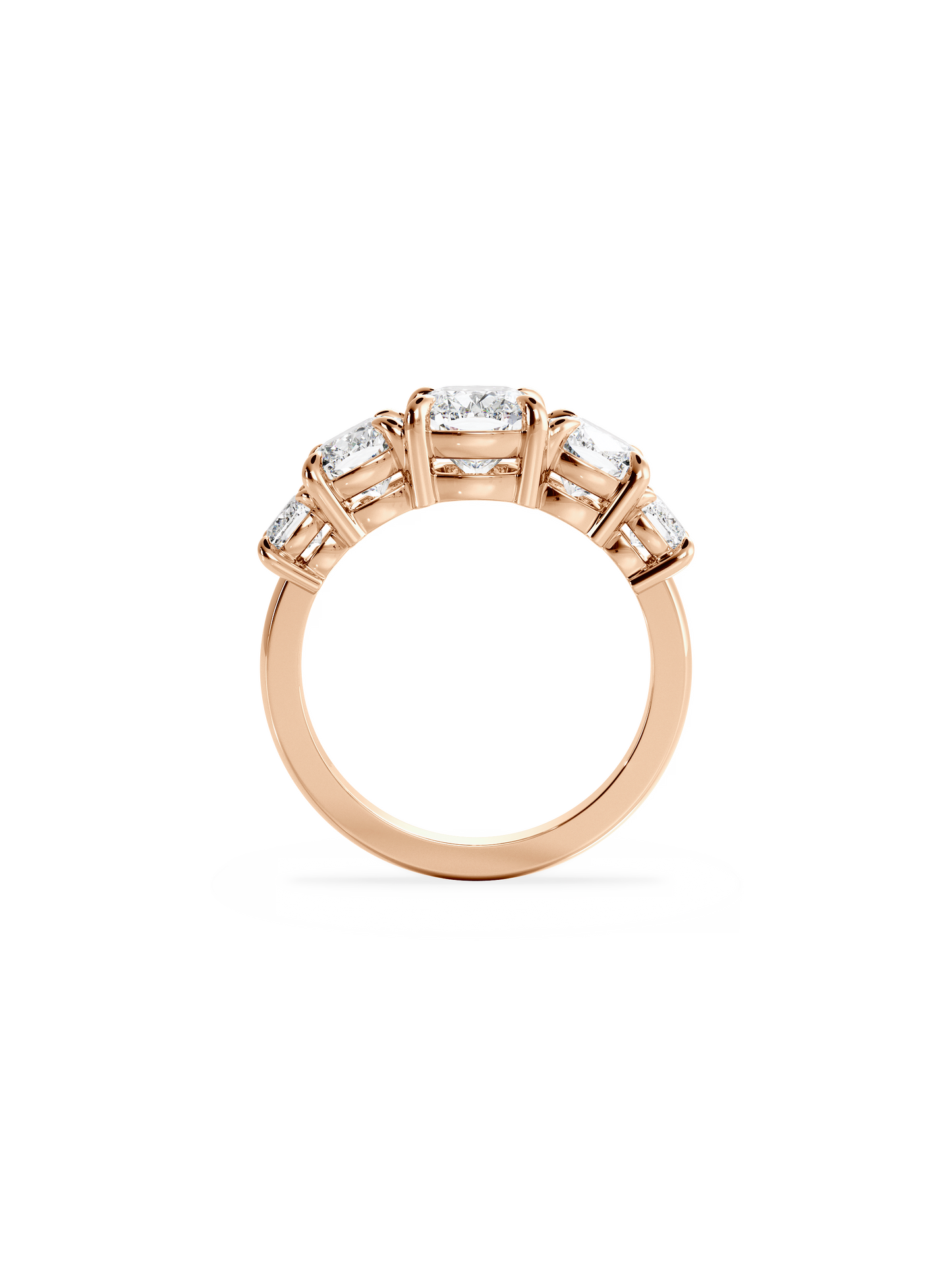 2 CT Round Three Stones Lab Grown Diamond Engagement Ring