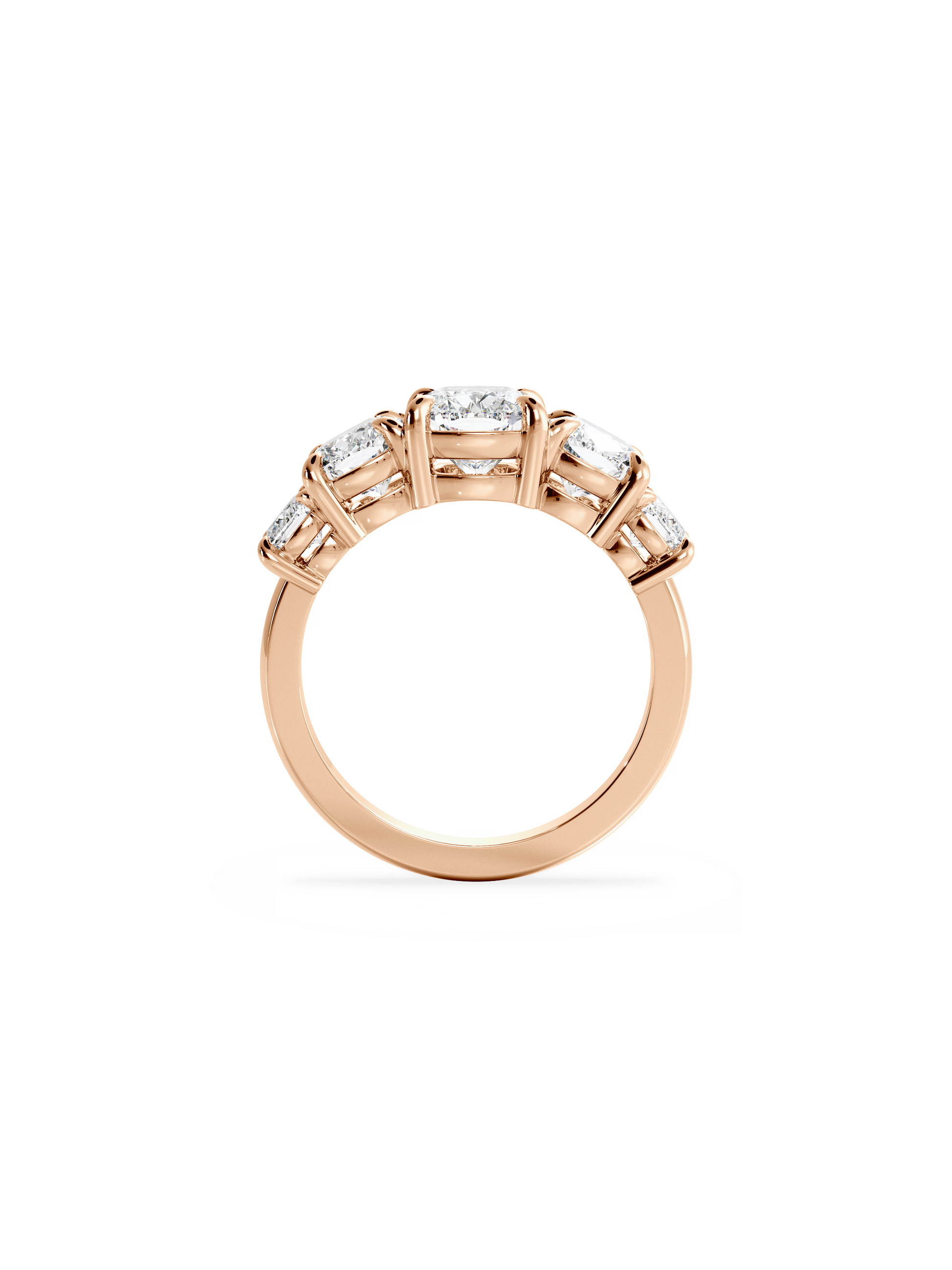 2 CT Round Three Stones Lab Grown Diamond Engagement Ring