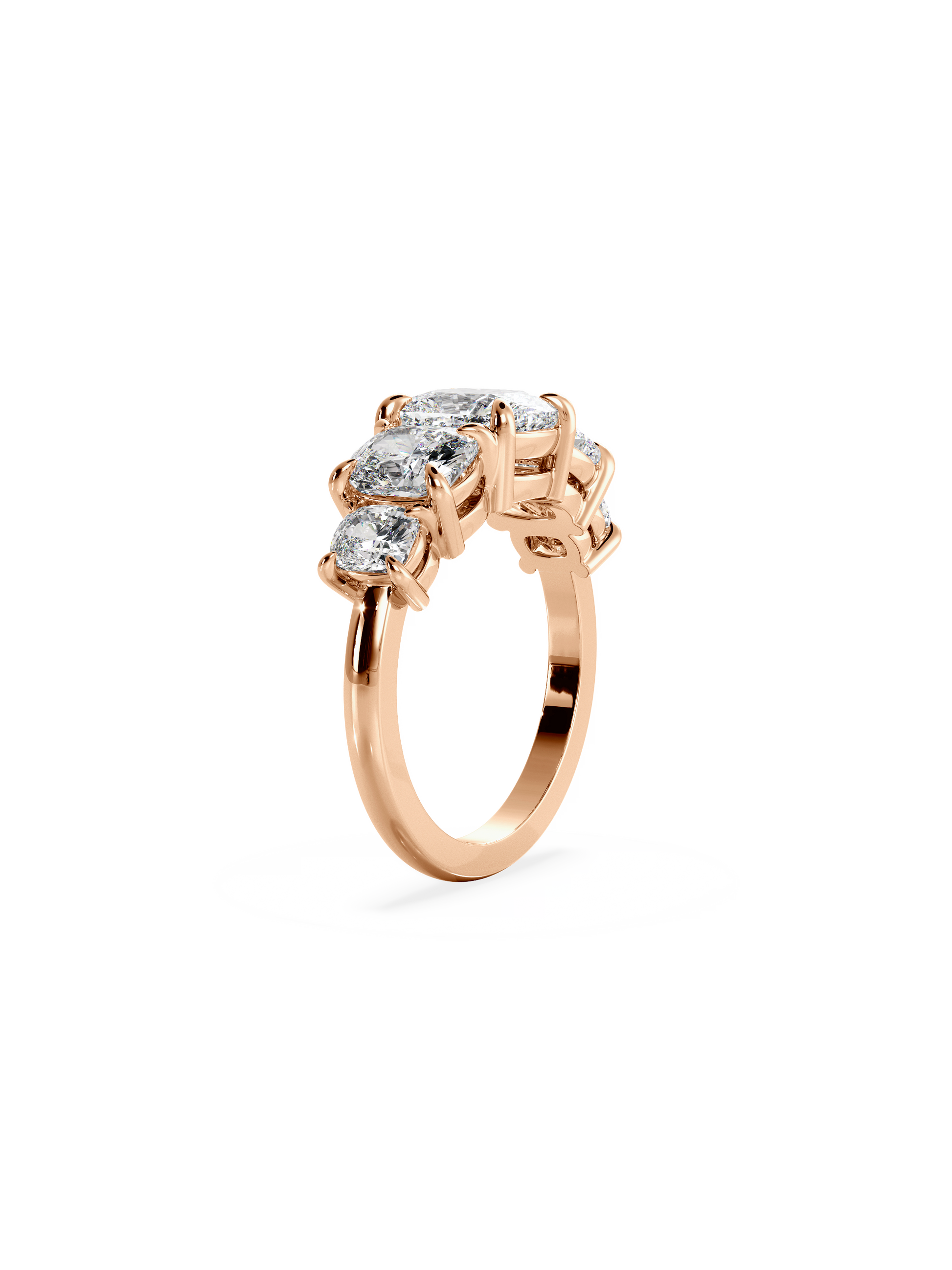 2 CT Round Three Stones Lab Grown Diamond Engagement Ring