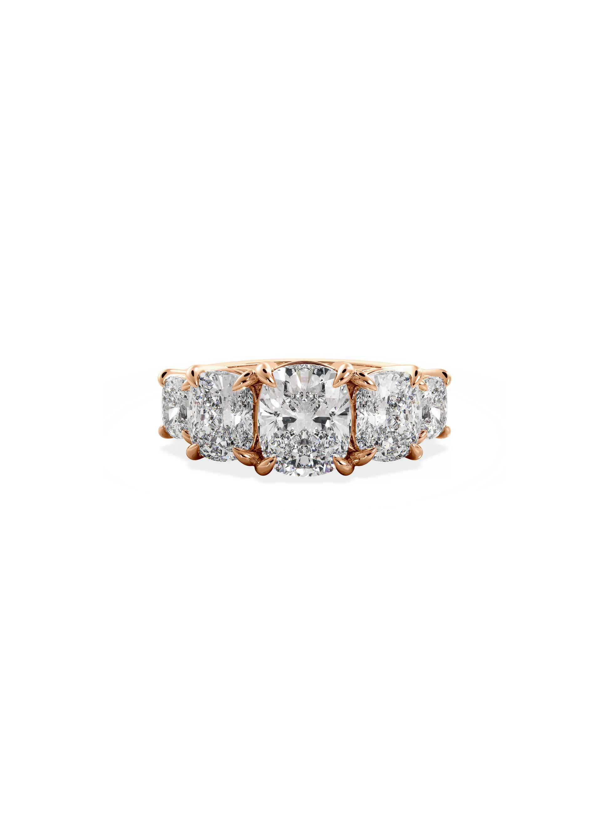 2 CT Round Three Stones Lab Grown Diamond Engagement Ring