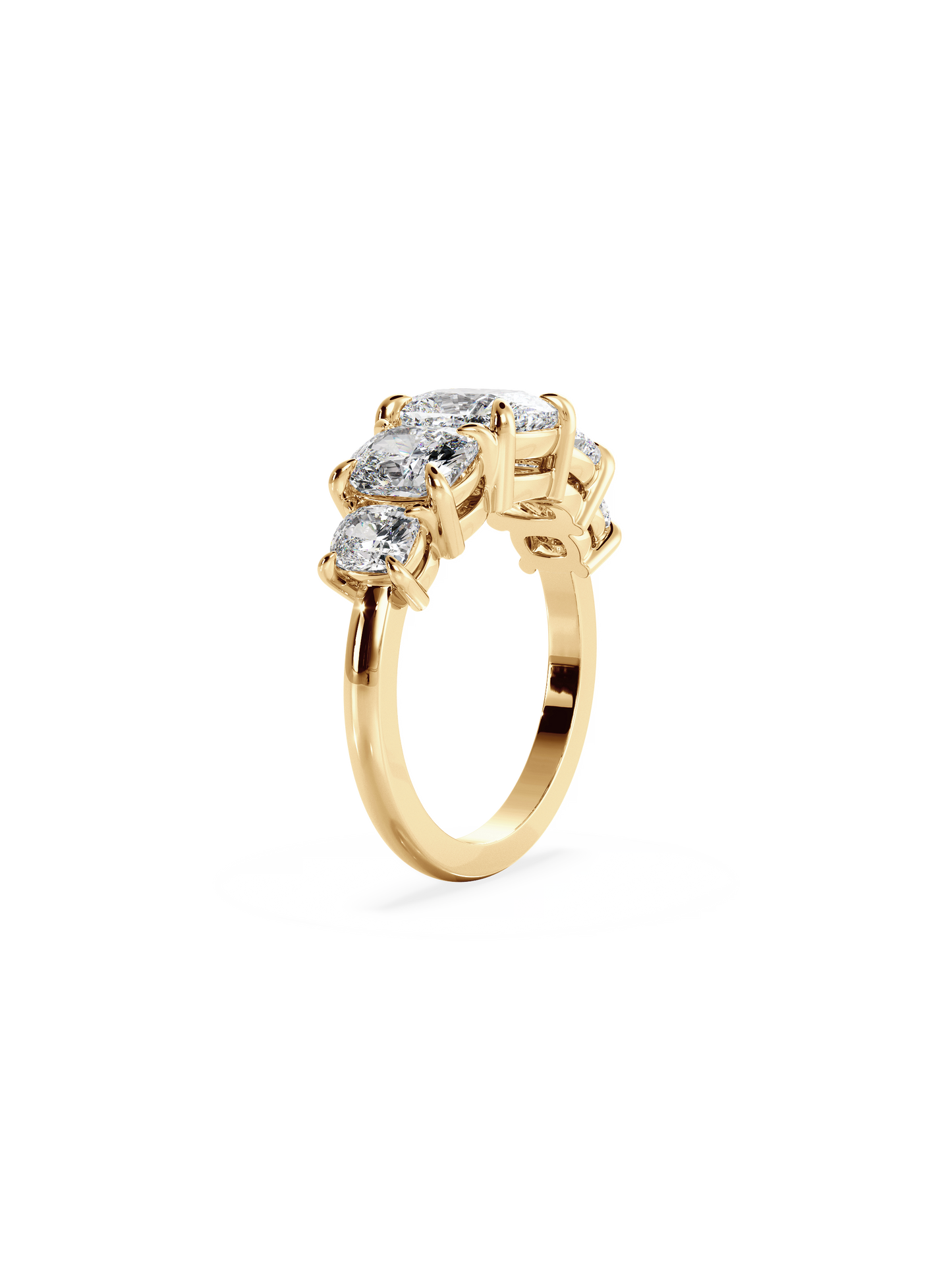 2 CT Round Three Stones Lab Grown Diamond Engagement Ring