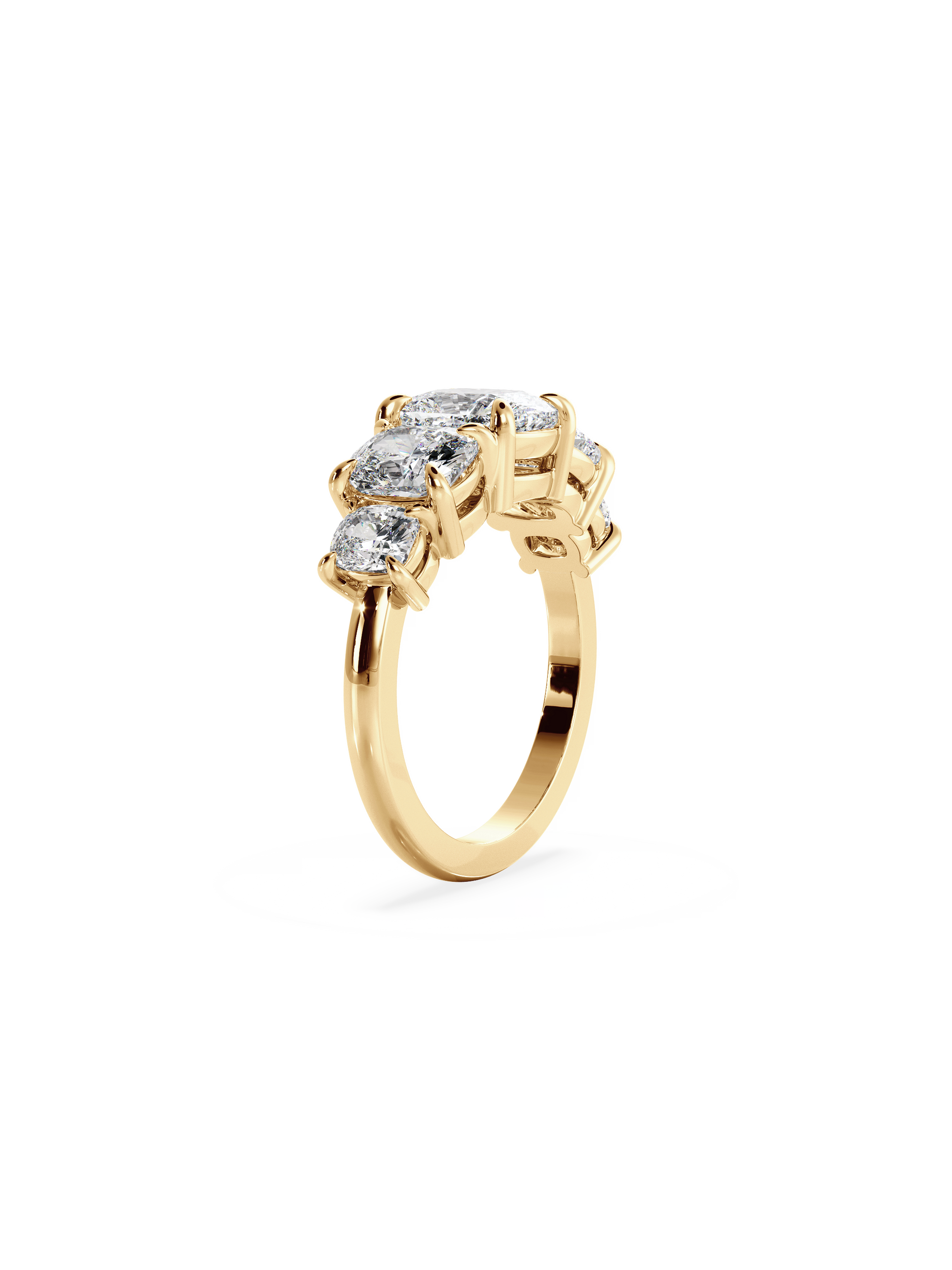 2 CT Round Three Stones Lab Grown Diamond Engagement Ring