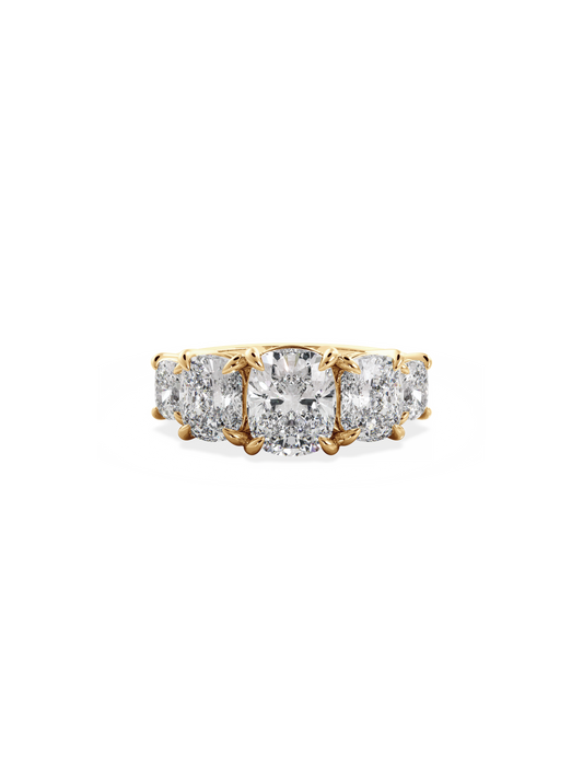 2 CT Round Three Stones Lab Grown Diamond Engagement Ring