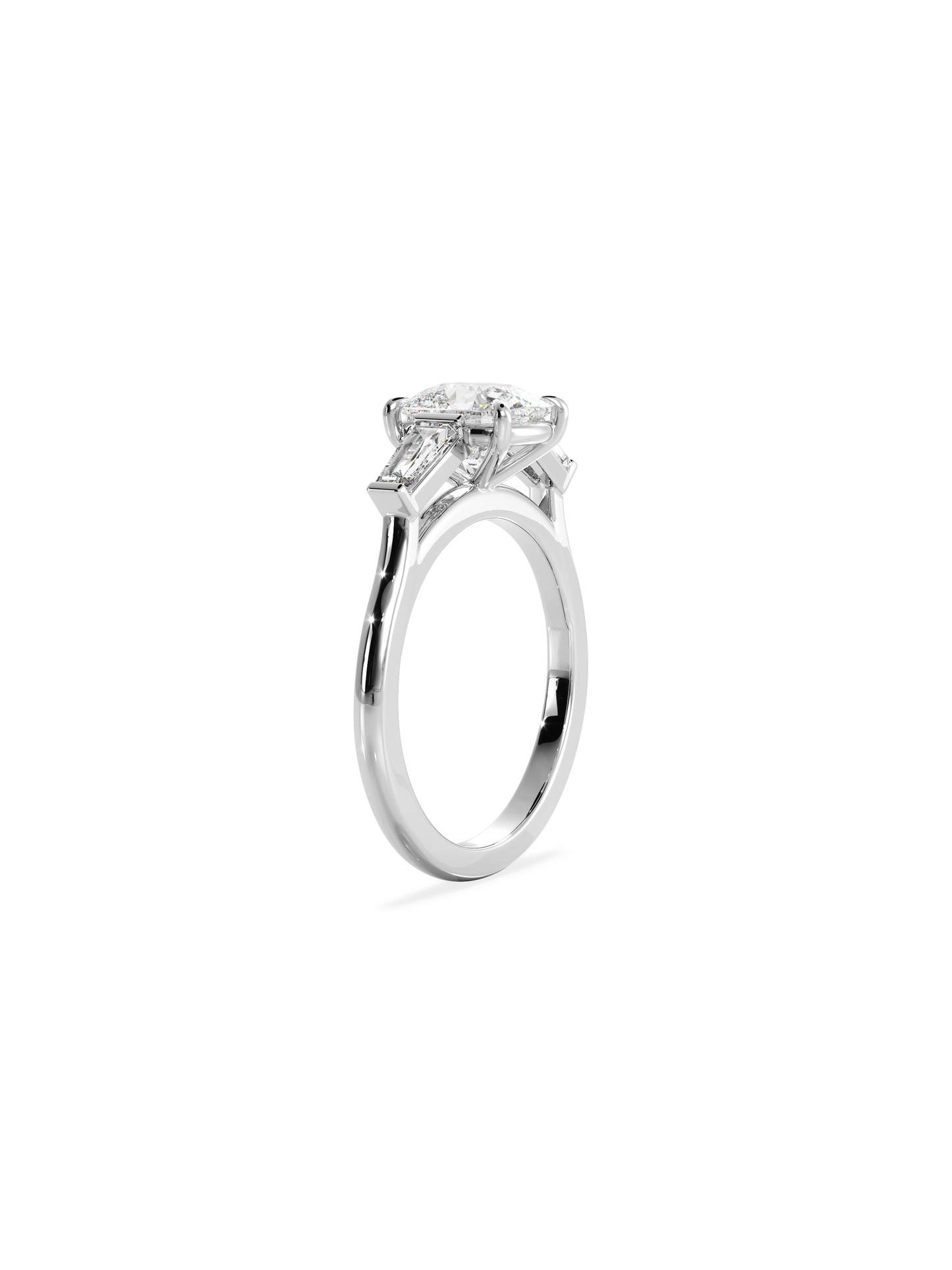 2 CT Round Three Stones Lab Grown Diamond Engagement Ring