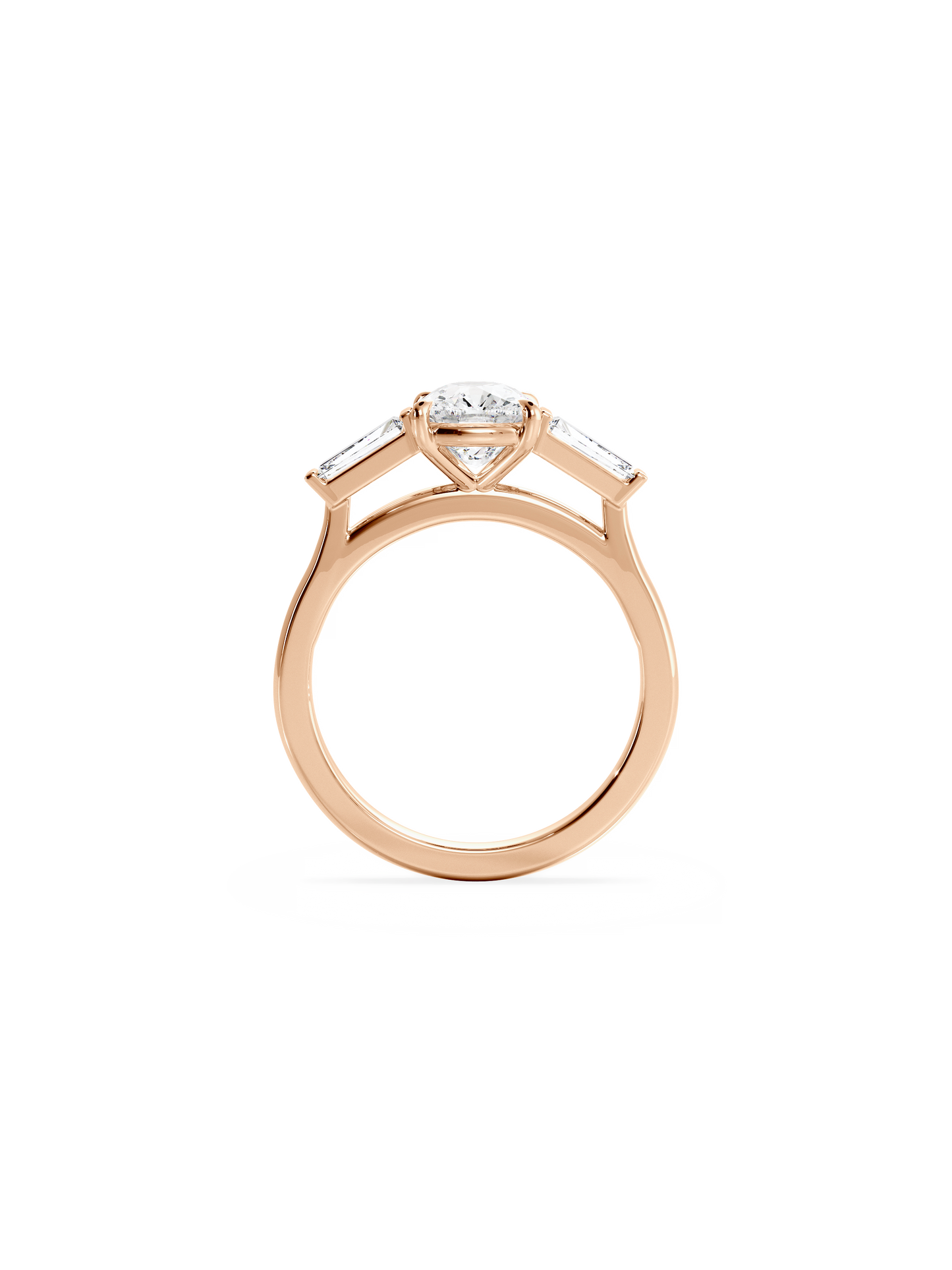 2 CT Round Three Stones Lab Grown Diamond Engagement Ring