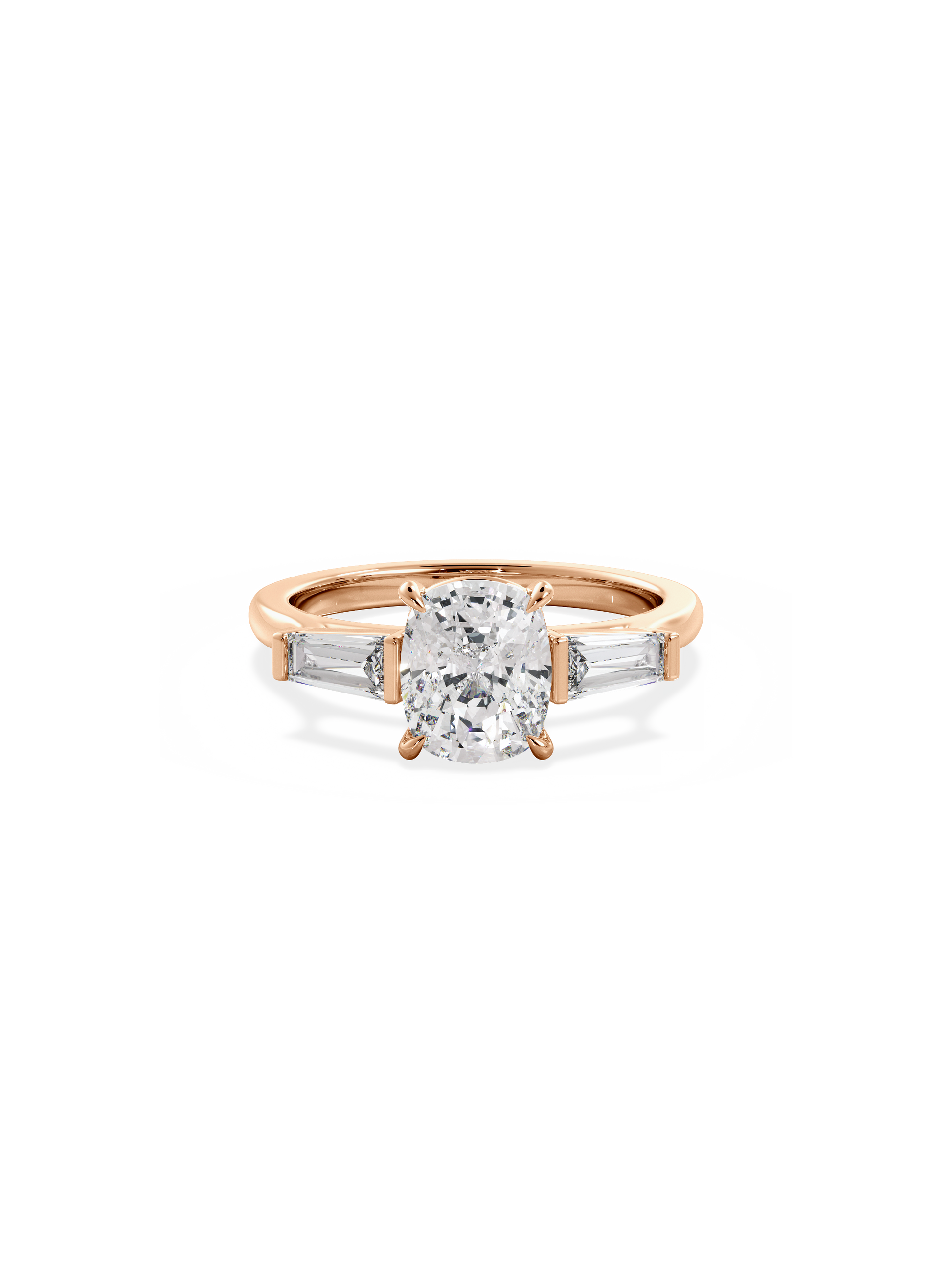 2 CT Round Three Stones Lab Grown Diamond Engagement Ring