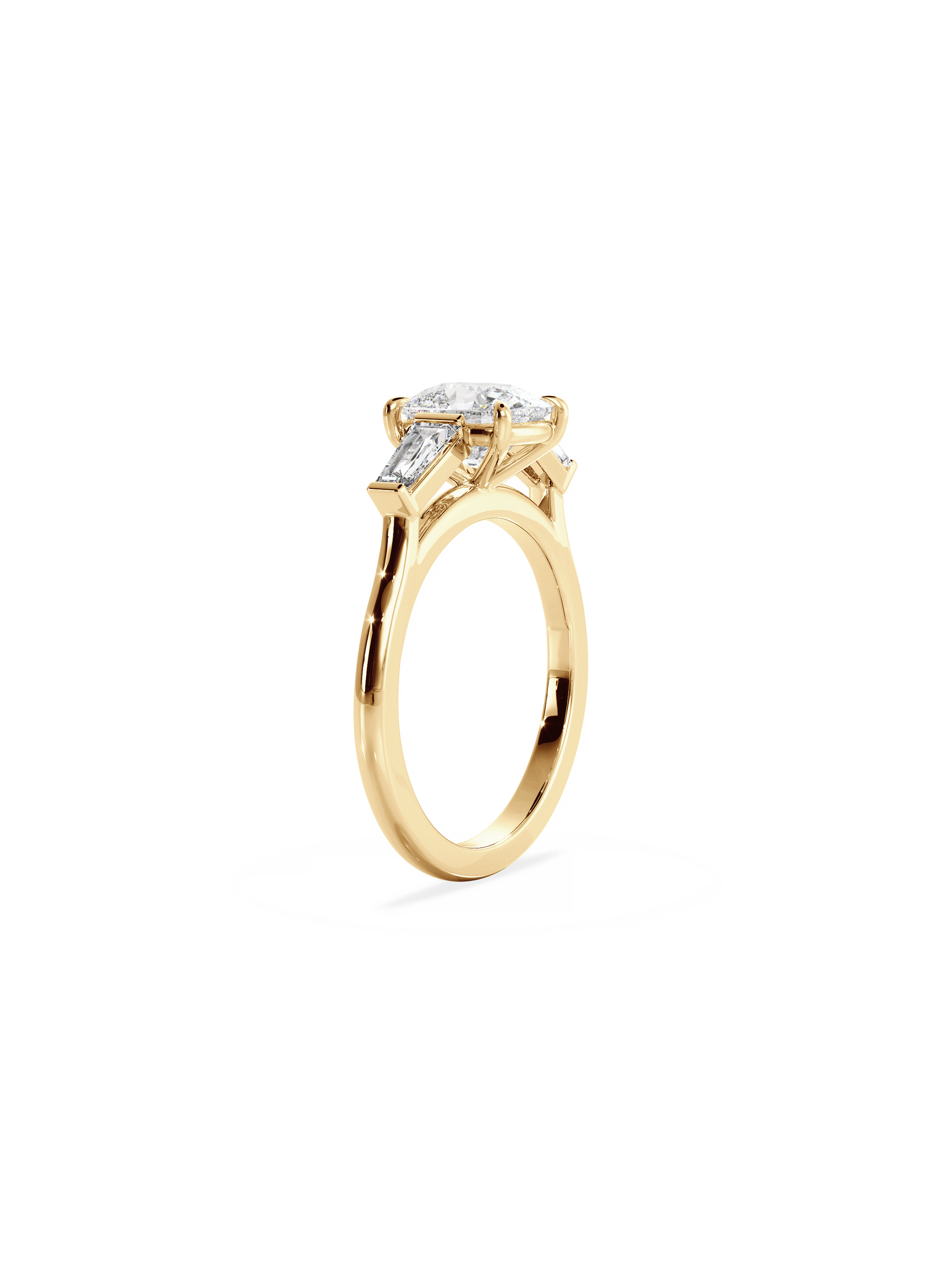 2 CT Round Three Stones Lab Grown Diamond Engagement Ring