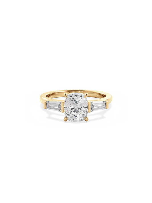 2 CT Round Three Stones Lab Grown Diamond Engagement Ring