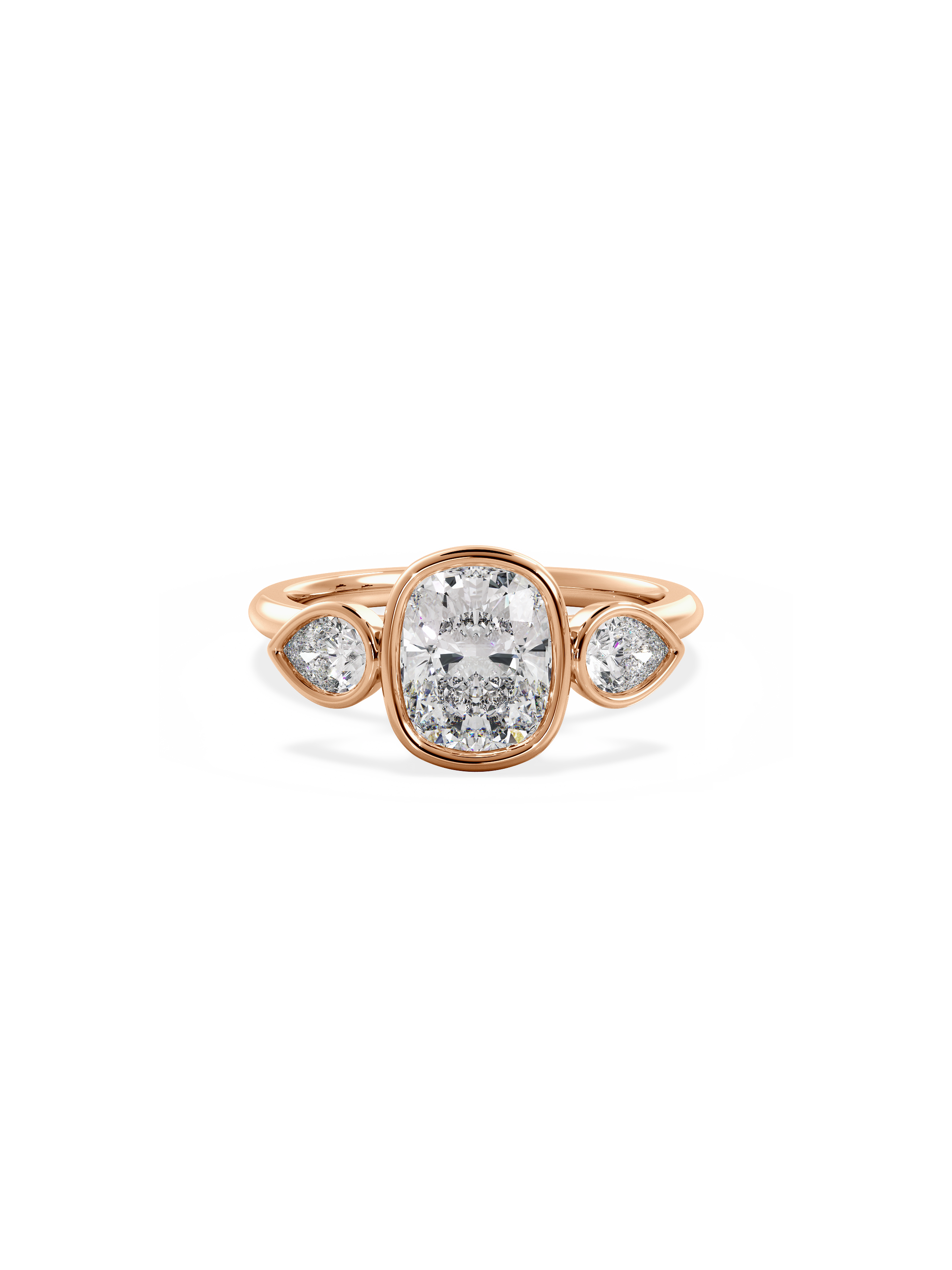 2 CT Round Three Stones Lab Grown Diamond Engagement Ring