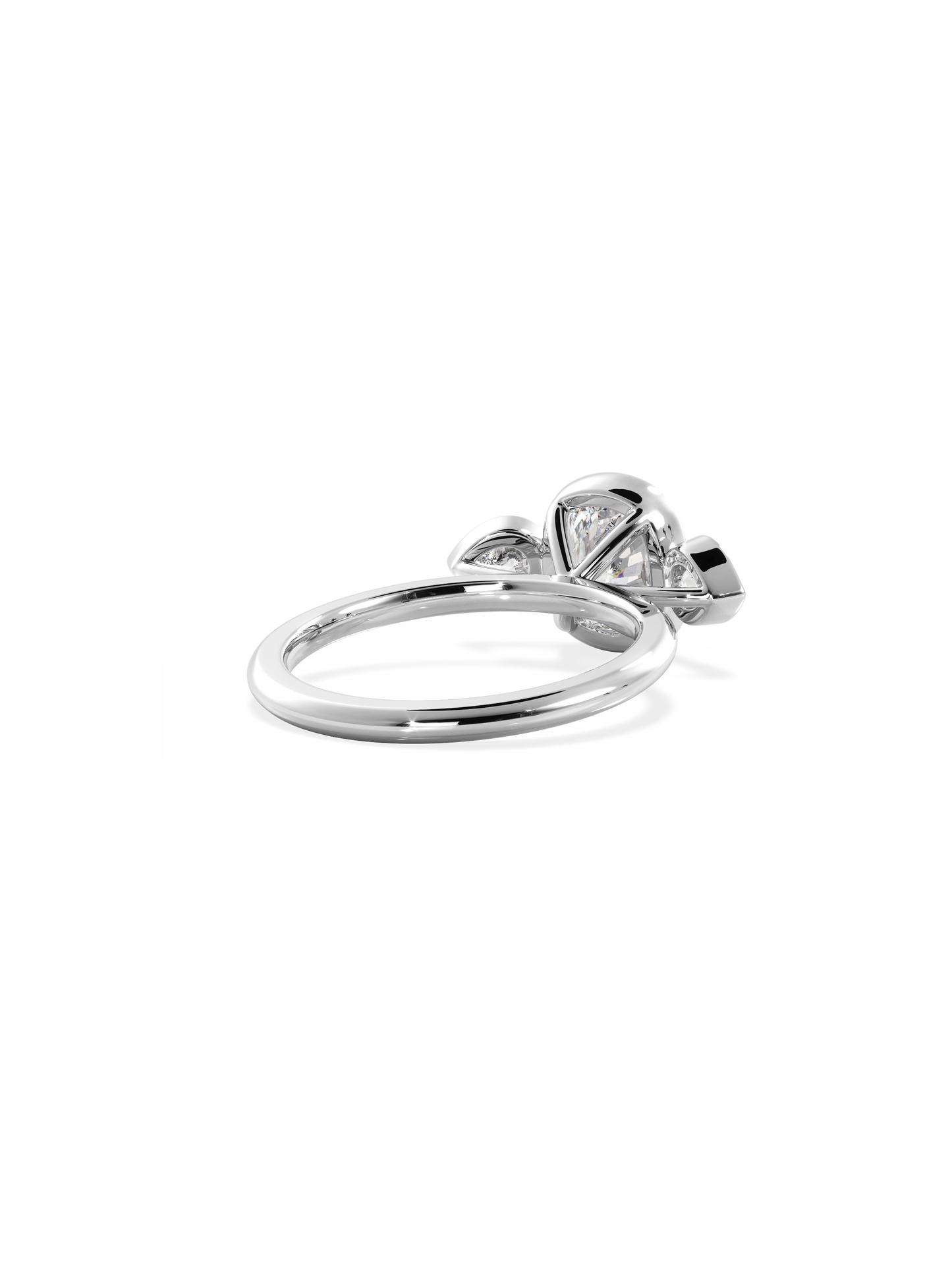 2 CT Round Three Stones Lab Grown Diamond Engagement Ring
