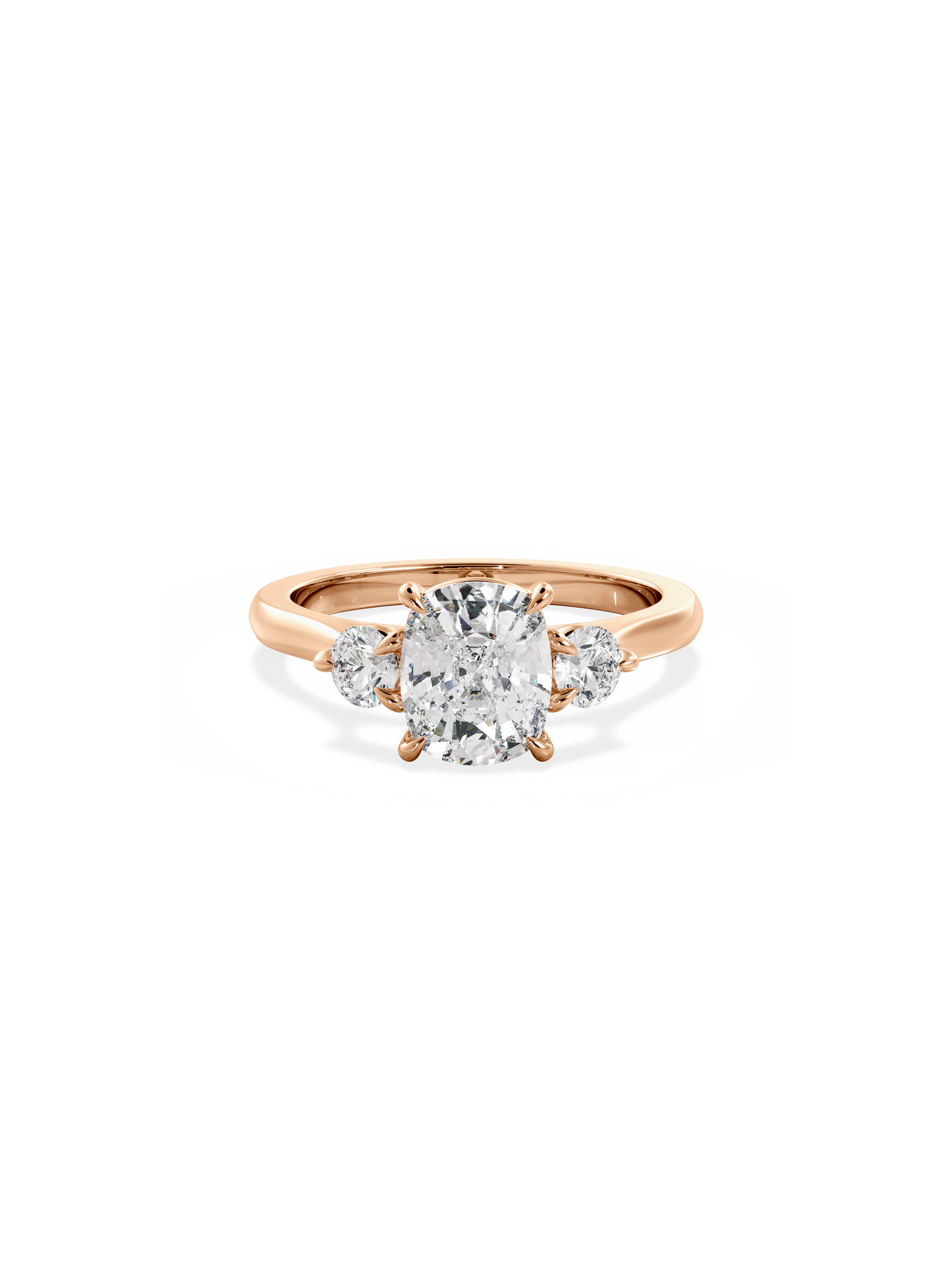 2 CT Round Three Stones Lab Grown Diamond Engagement Ring