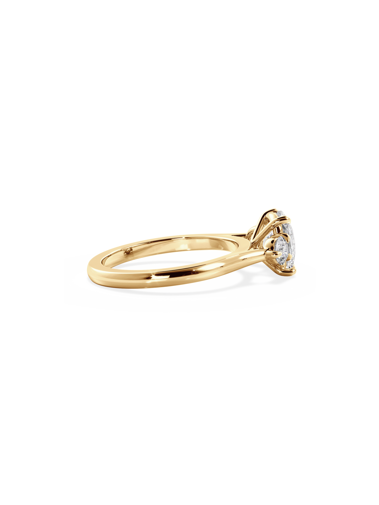 2 CT Round Three Stones Lab Grown Diamond Engagement Ring