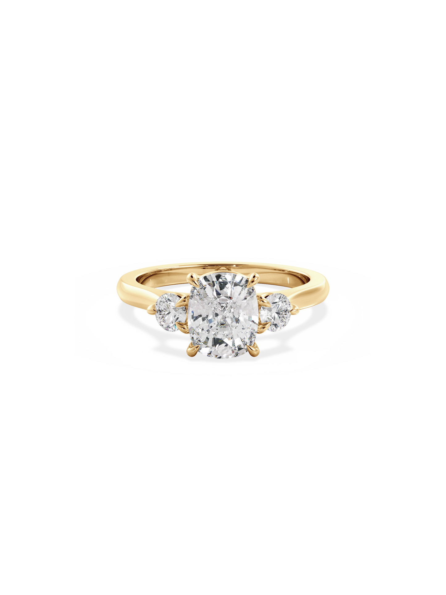 2 CT Round Three Stones Lab Grown Diamond Engagement Ring