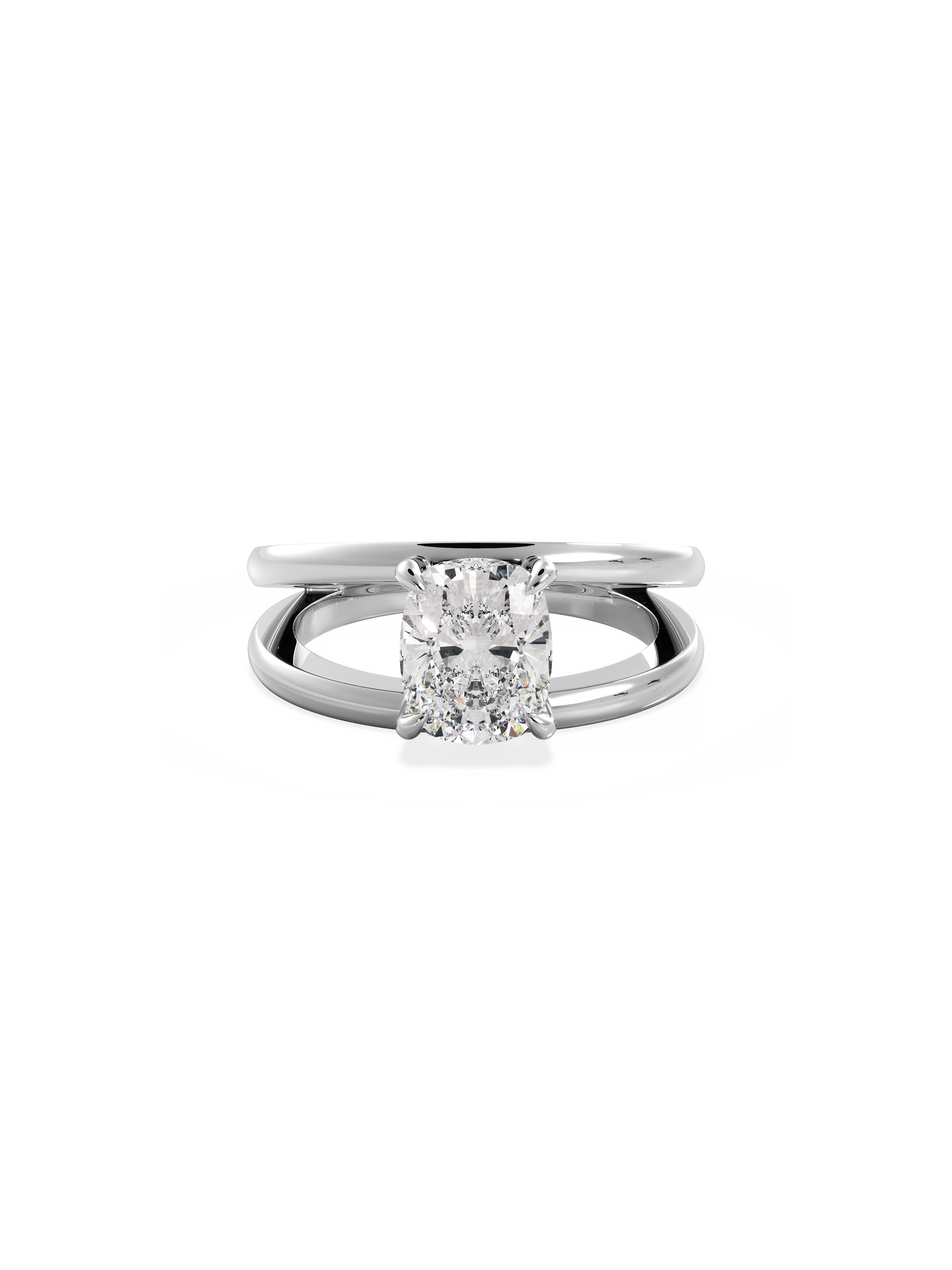 2 CT Round Three Stones Lab Grown Diamond Engagement Ring