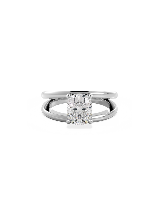 2 CT Round Three Stones Lab Grown Diamond Engagement Ring