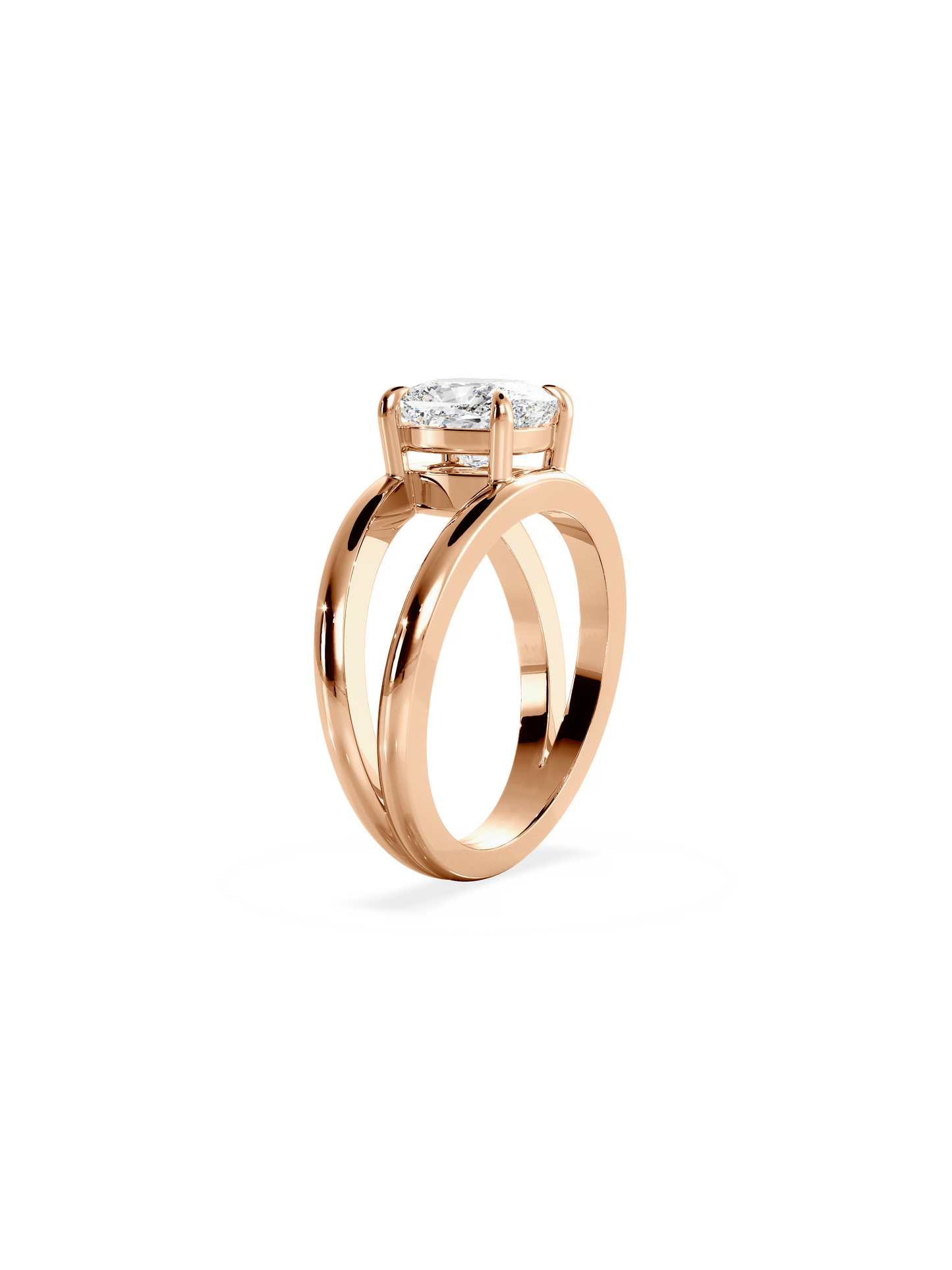 2 CT Round Three Stones Lab Grown Diamond Engagement Ring