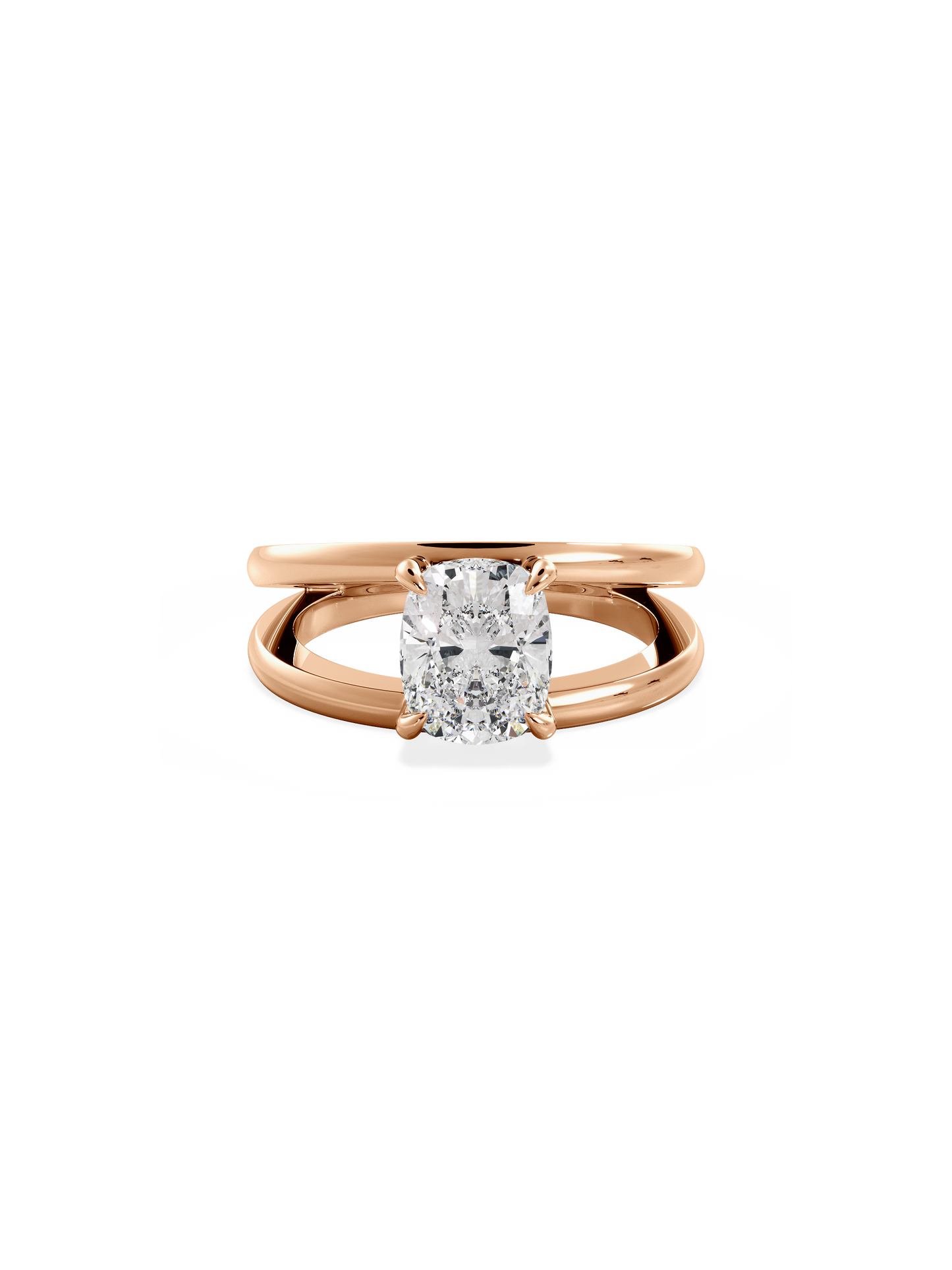 2 CT Round Three Stones Lab Grown Diamond Engagement Ring