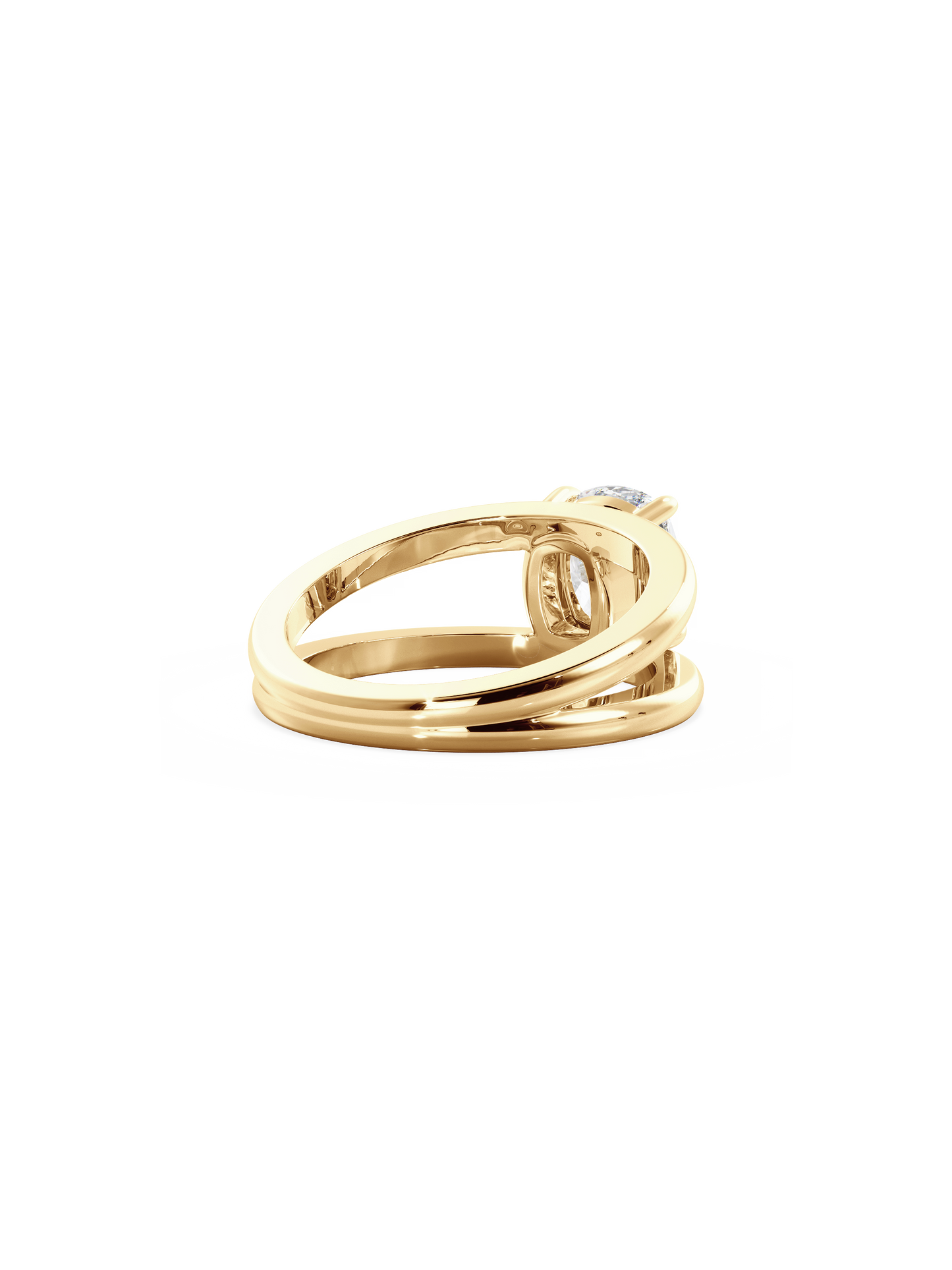 2 CT Round Three Stones Lab Grown Diamond Engagement Ring