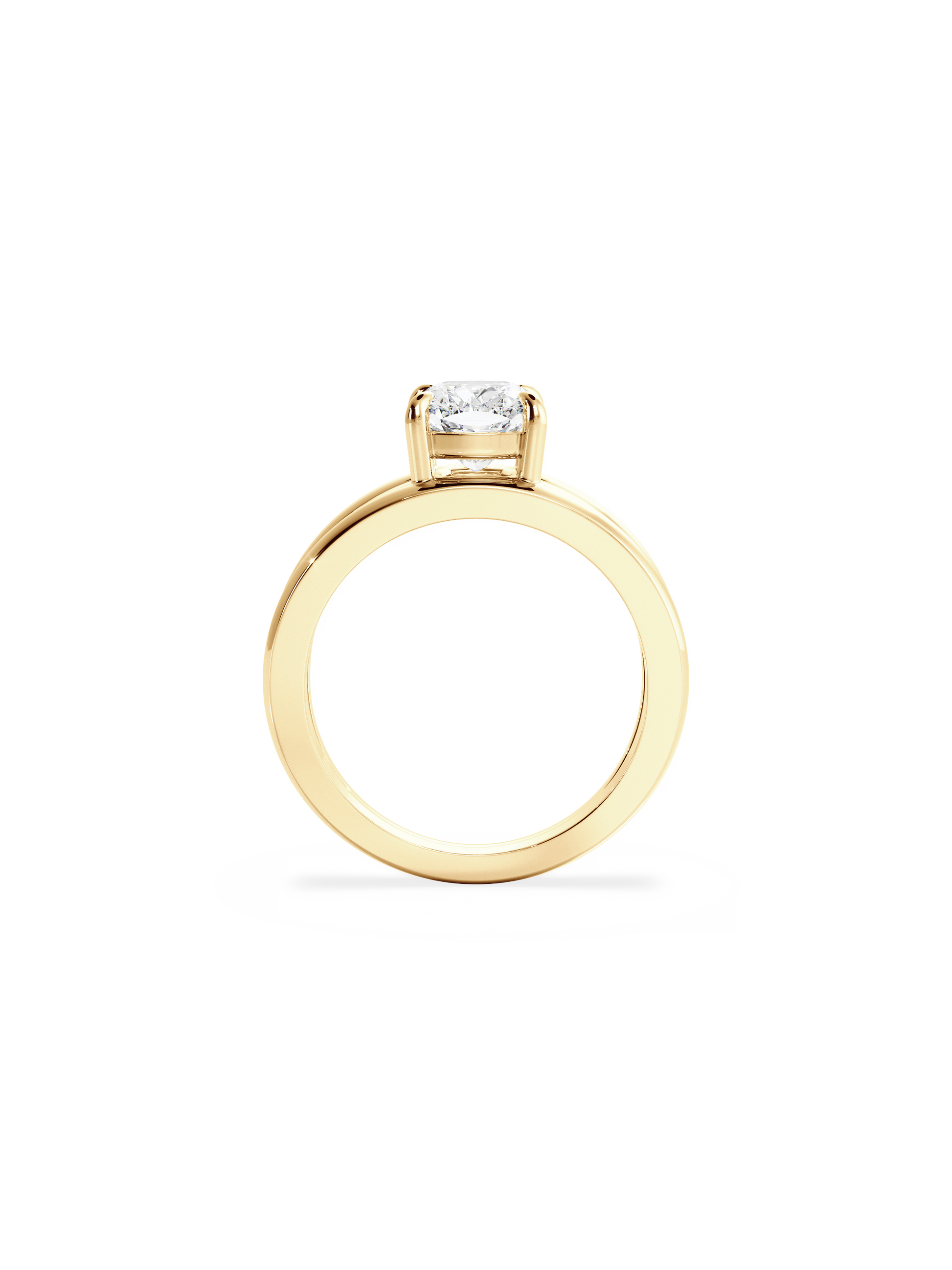 2 CT Round Three Stones Lab Grown Diamond Engagement Ring