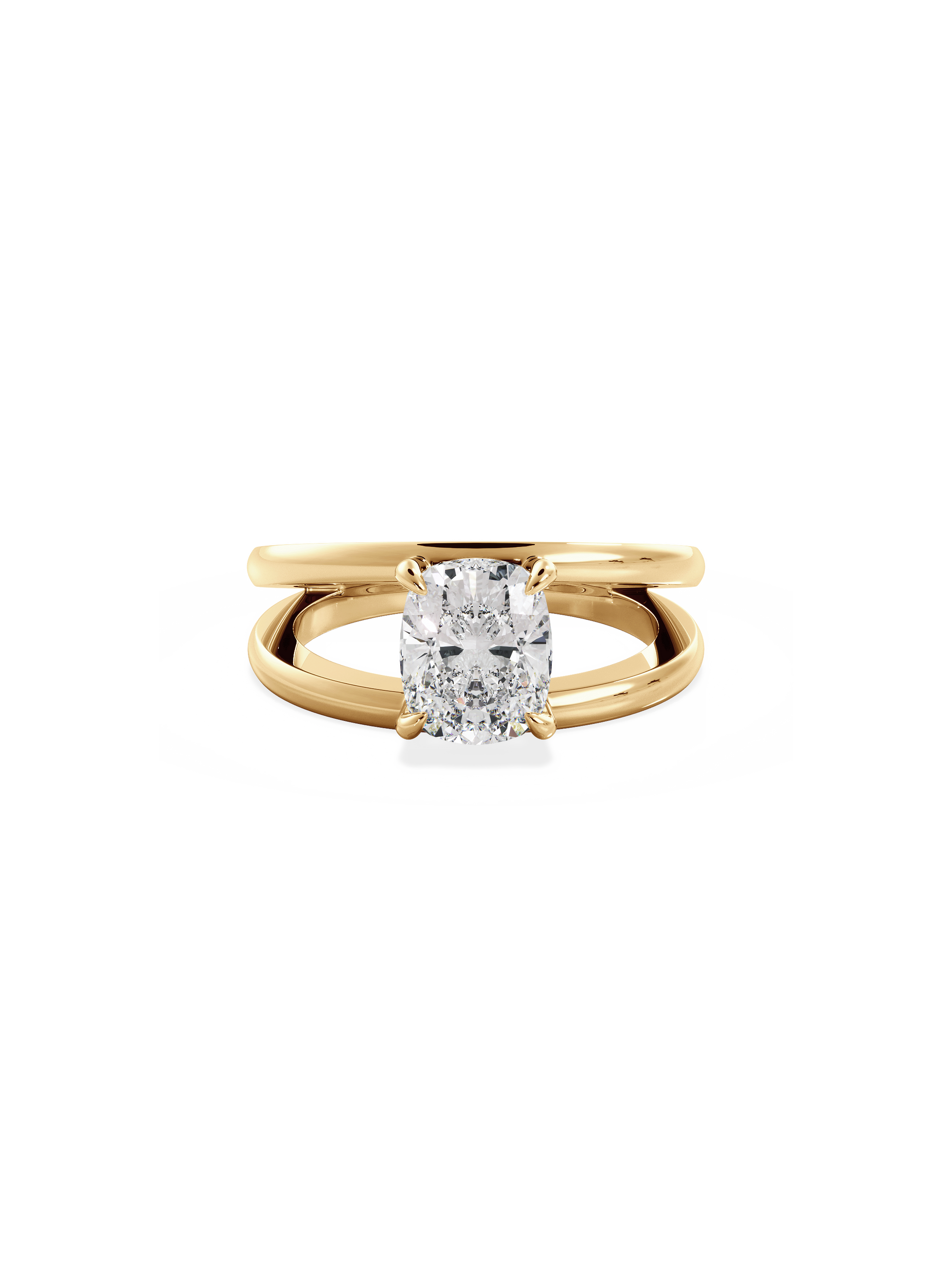 2 CT Round Three Stones Lab Grown Diamond Engagement Ring