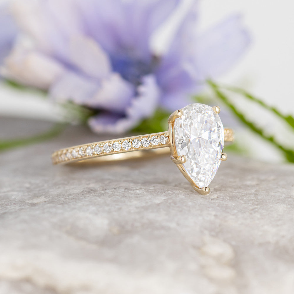 2 CT Round Three Stones Lab Grown Diamond Engagement Ring