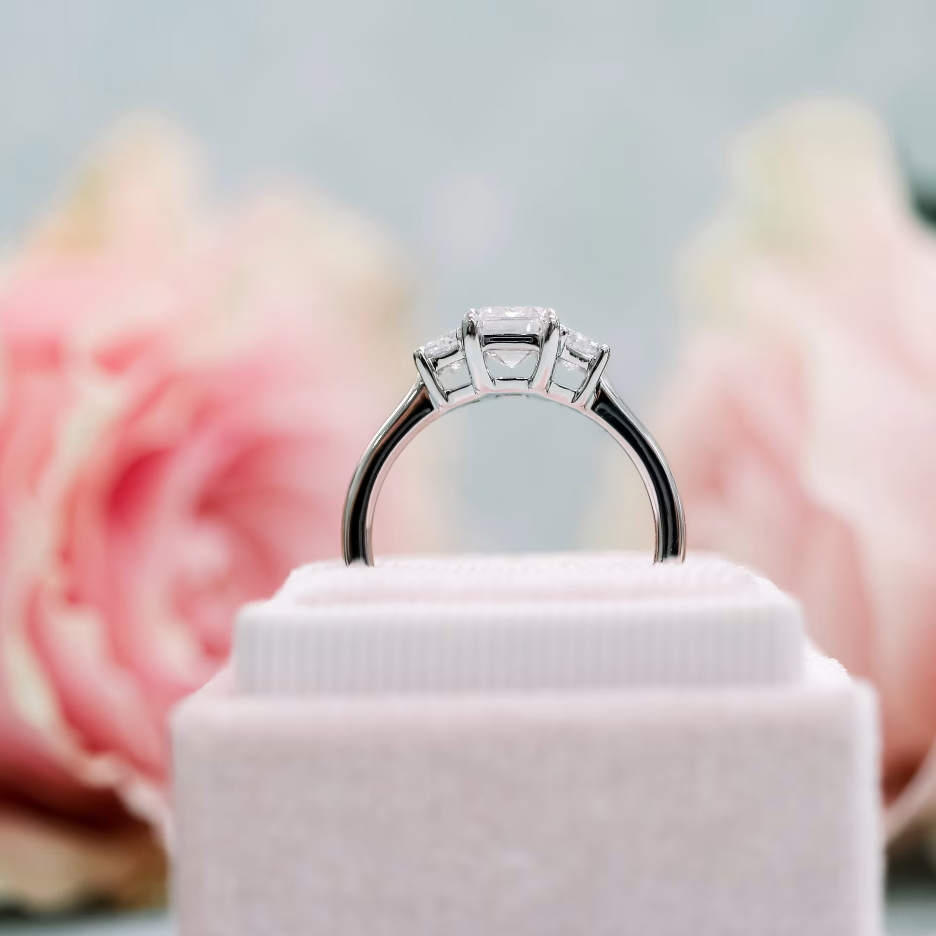 Marquise Cut Cluster Styled Lab Grown Diamond Engagement Ring