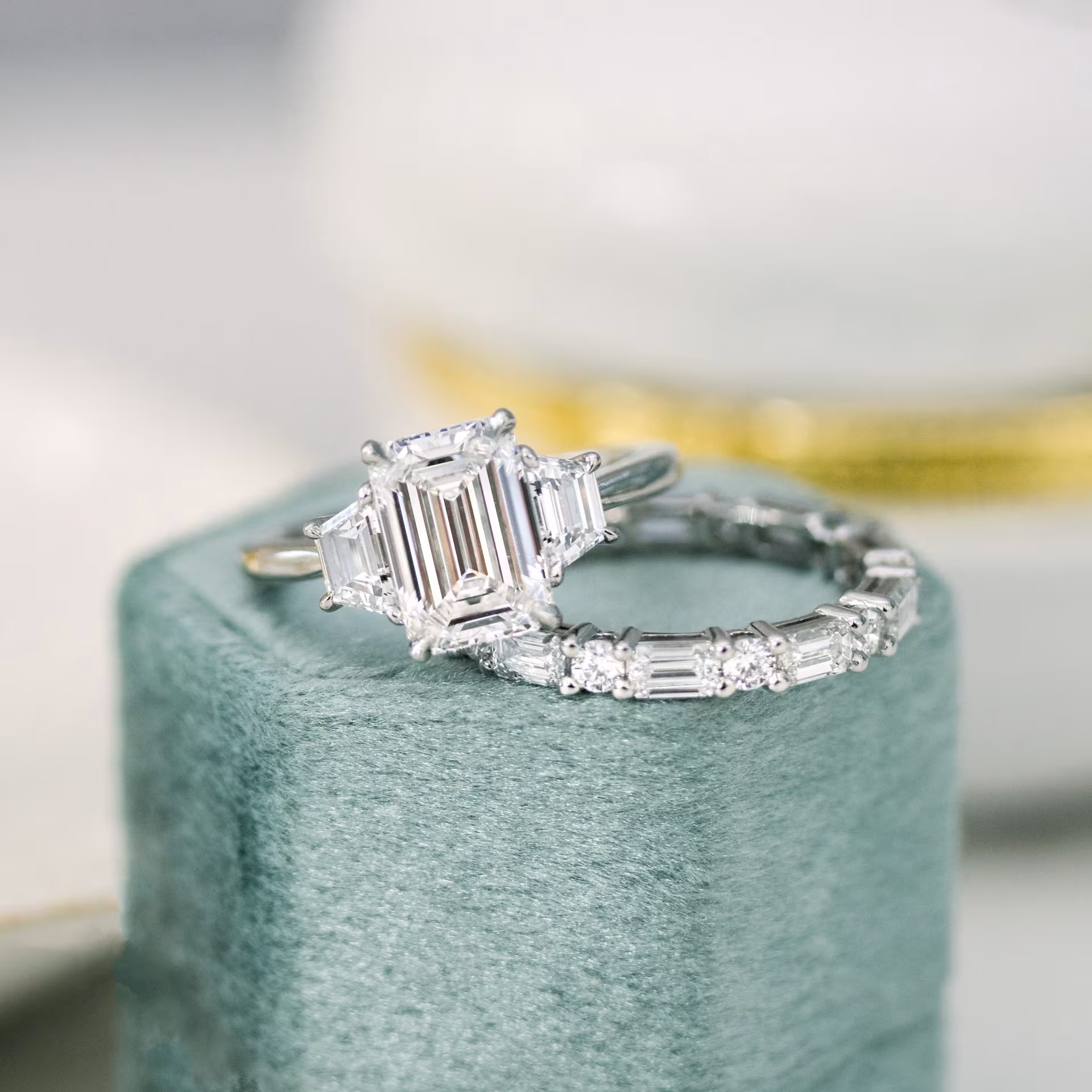 Marquise Cut Cluster Styled Lab Grown Diamond Engagement Ring