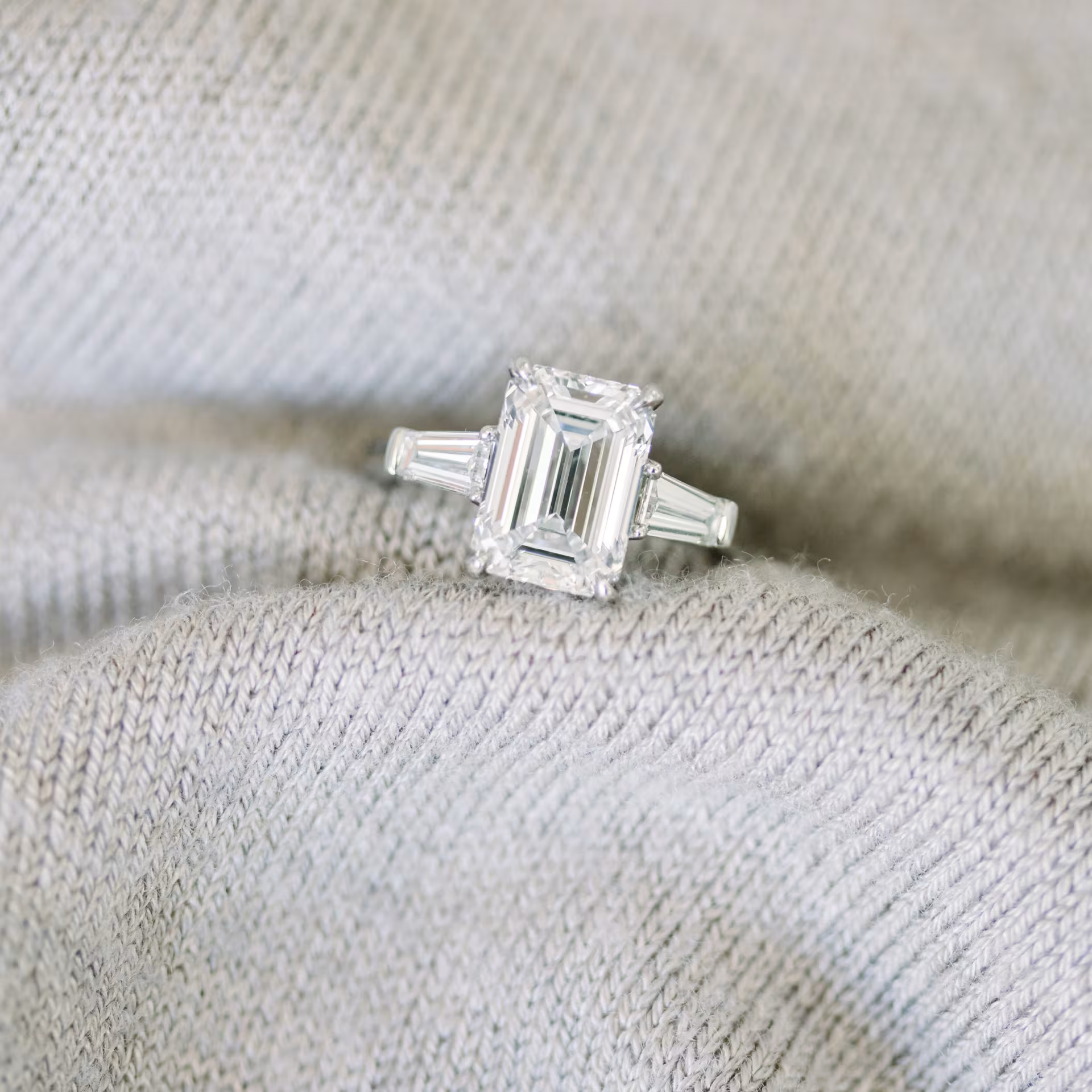 Marquise Cut Cluster Styled Lab Grown Diamond Engagement Ring