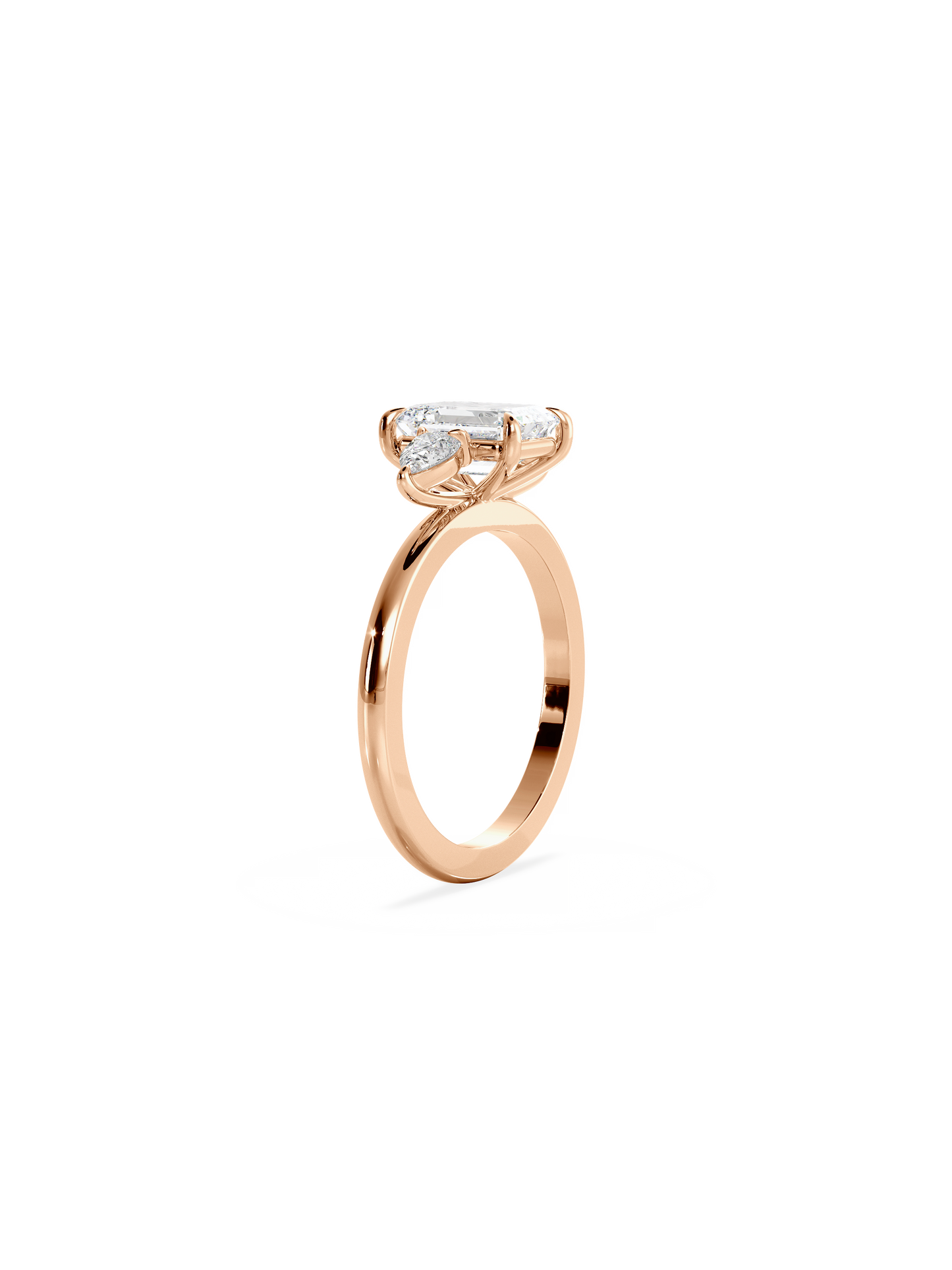2 CT Round Three Stones Lab Grown Diamond Engagement Ring