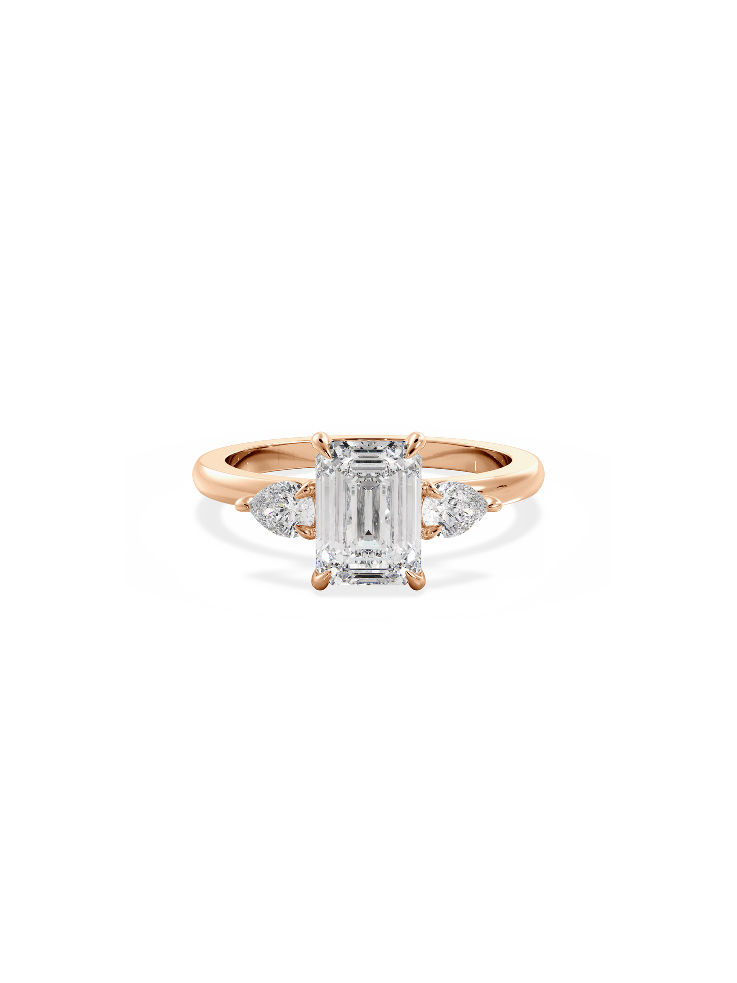 2 CT Round Three Stones Lab Grown Diamond Engagement Ring